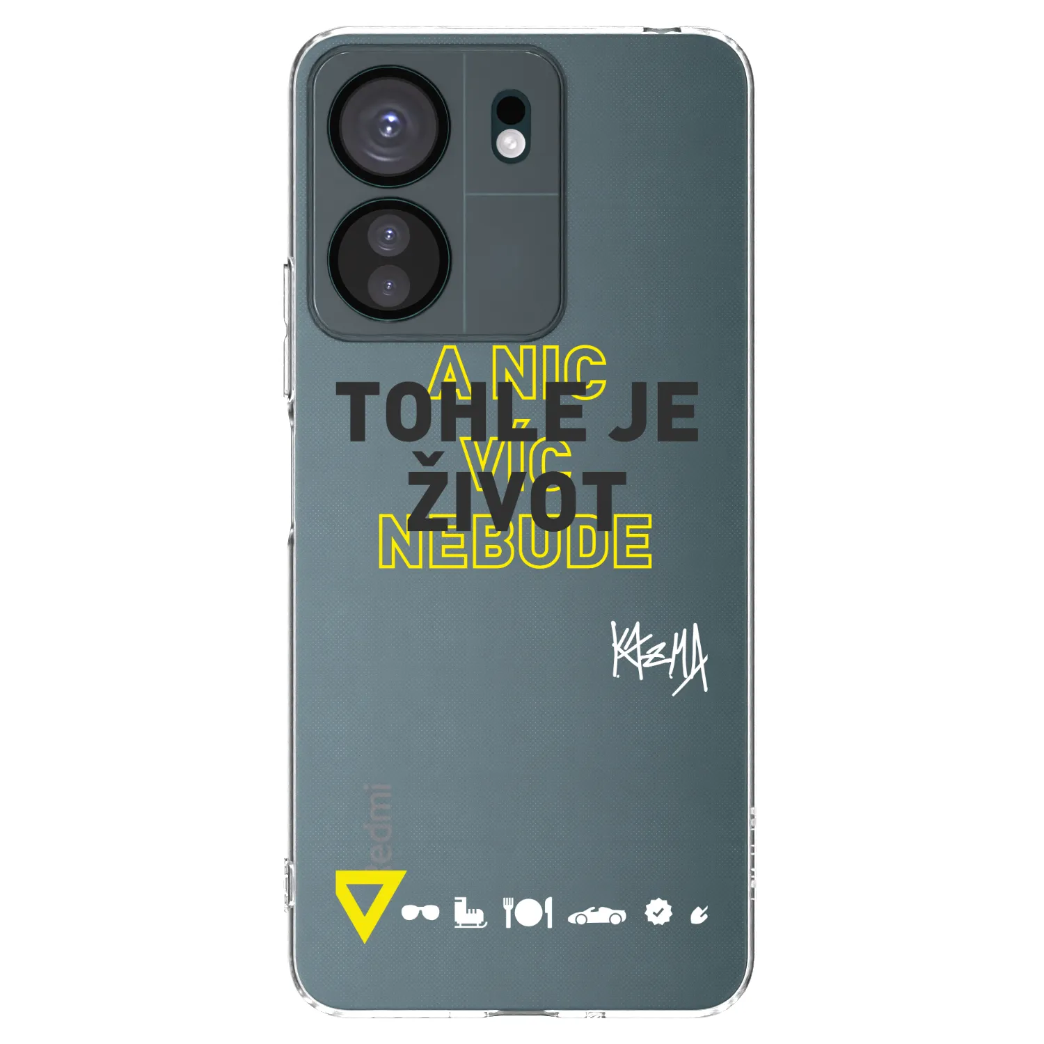 Picasee silikonový průhledný obal pro Xiaomi Redmi 13C 4G - Kazma - TOHLE JE ŽIVOT A NIC VÍC NEBUDE