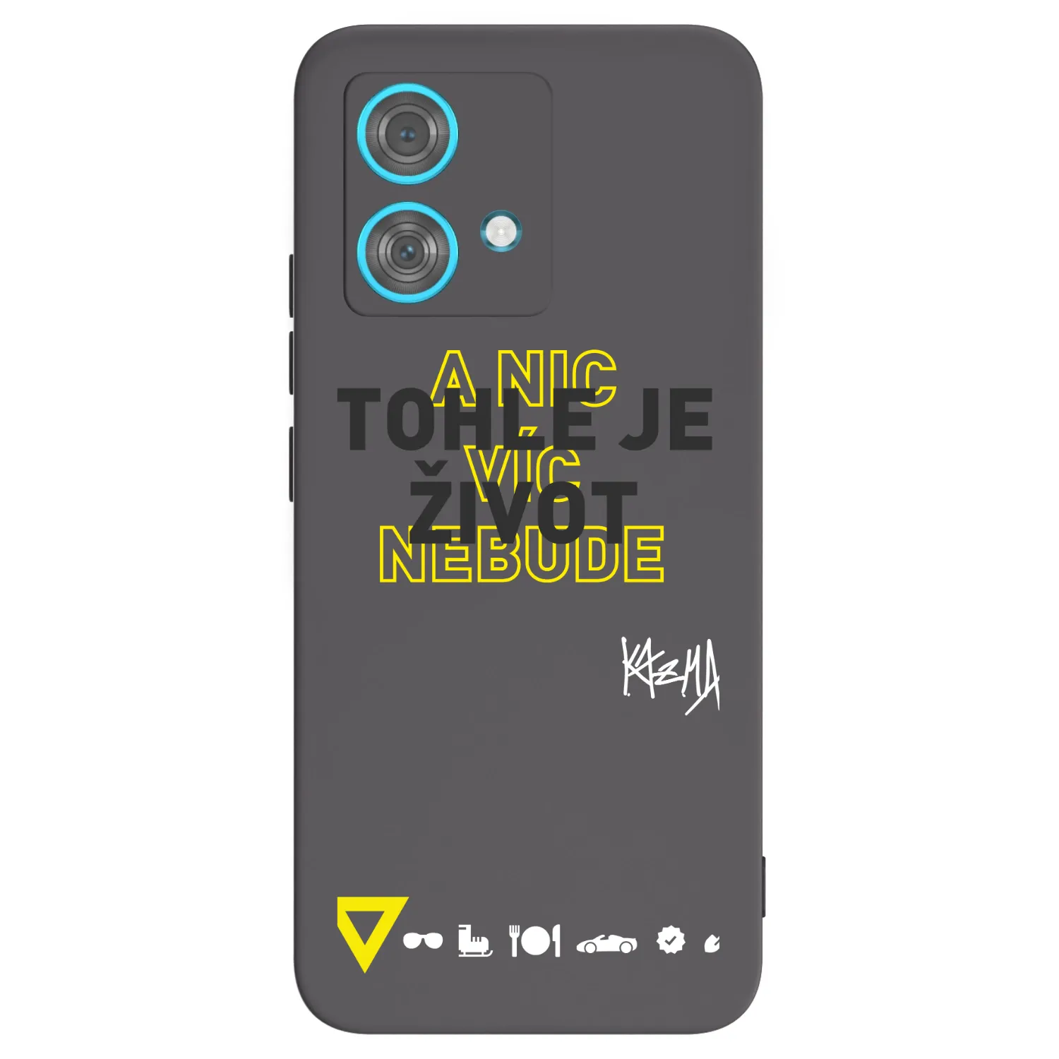 Picasee silikonový černý obal pro Motorola Edge 40 Neo - Kazma - TOHLE JE ŽIVOT A NIC VÍC NEBUDE