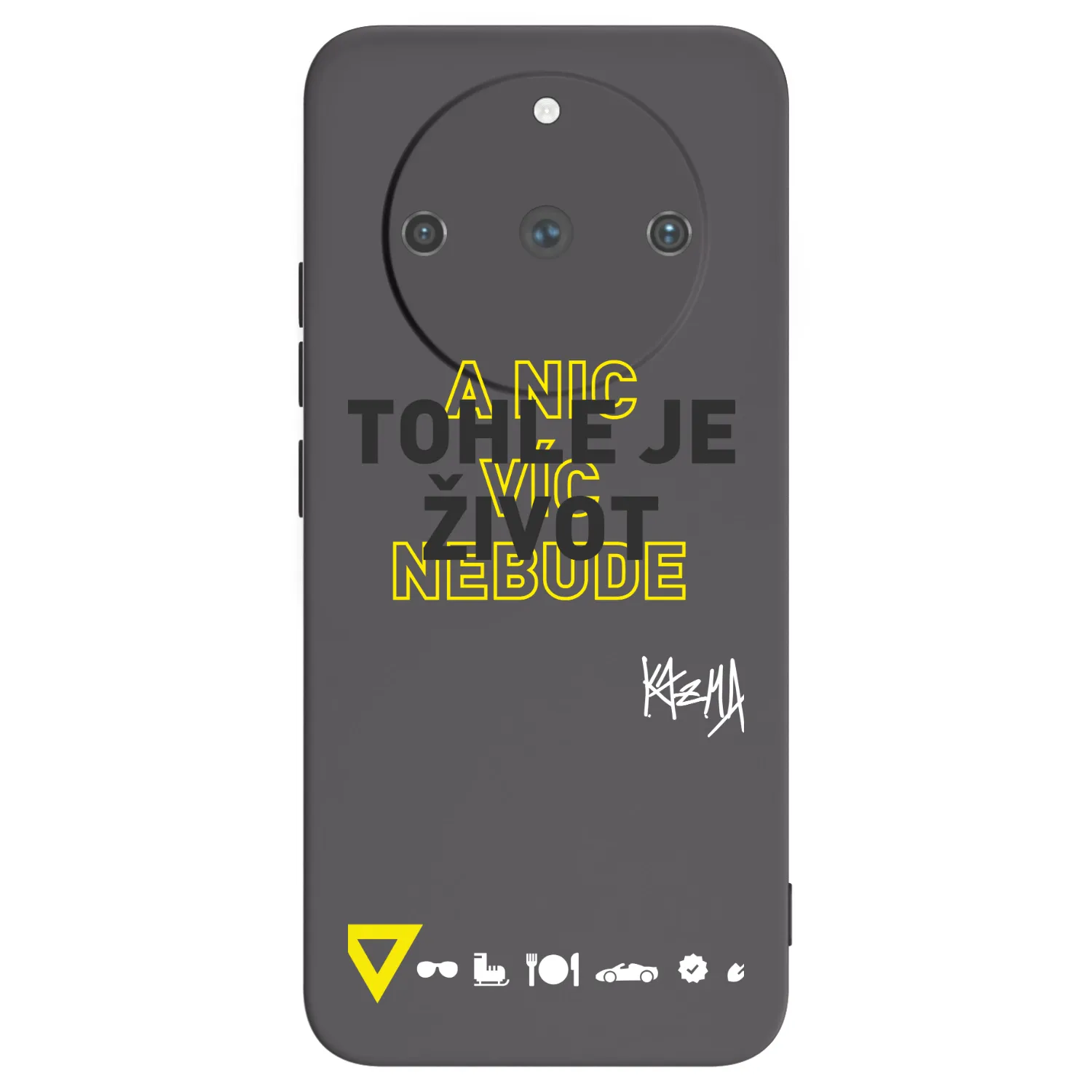 Picasee silikonový černý obal pro Realme 11 Pro+ - Kazma - TOHLE JE ŽIVOT A NIC VÍC NEBUDE