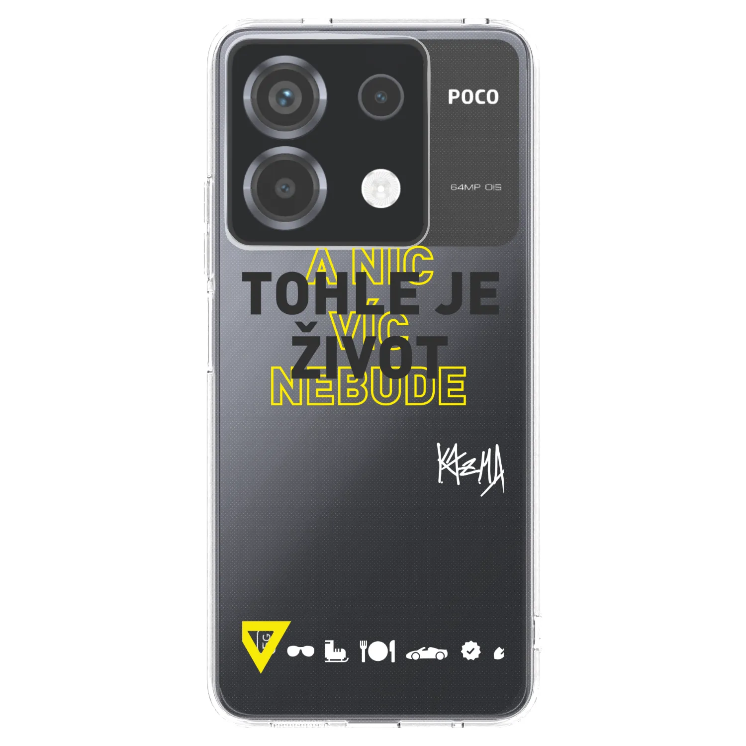 Picasee silikonový průhledný obal pro Xiaomi Poco X6 - Kazma - TOHLE JE ŽIVOT A NIC VÍC NEBUDE