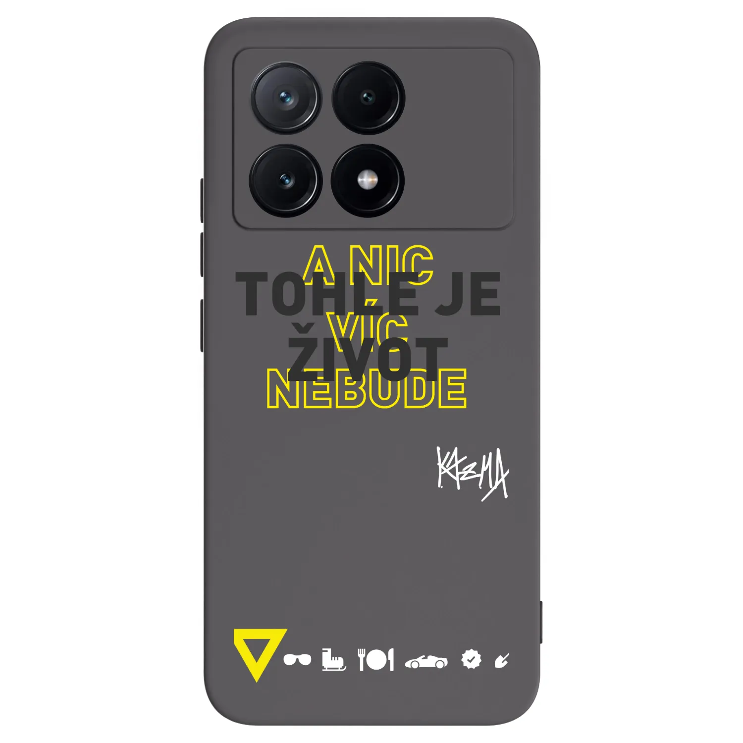Picasee silikonový černý obal pro Xiaomi Poco X6 Pro - Kazma - TOHLE JE ŽIVOT A NIC VÍC NEBUDE
