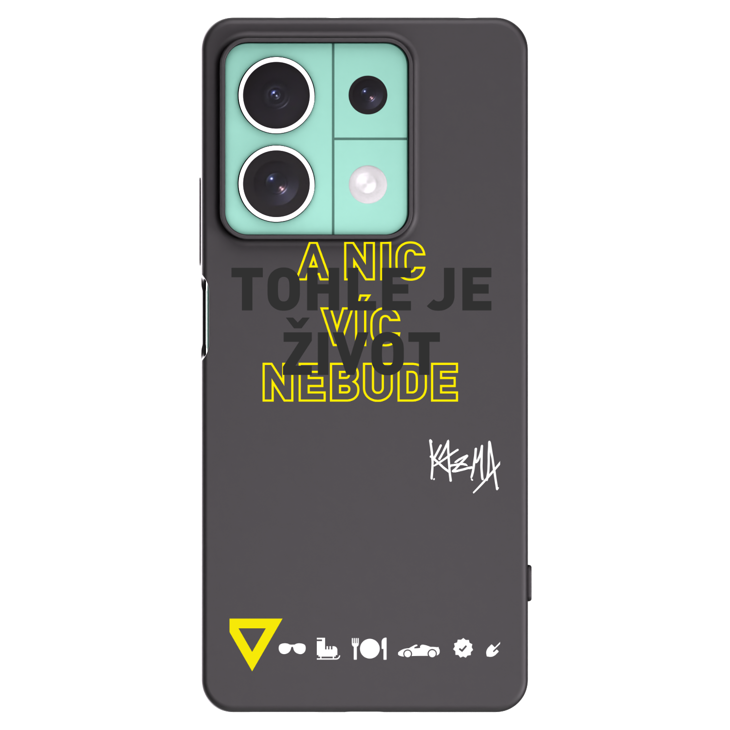 Picasee silikonový černý obal pro Xiaomi Redmi Note 13 5G - Kazma - TOHLE JE ŽIVOT A NIC VÍC NEBUDE