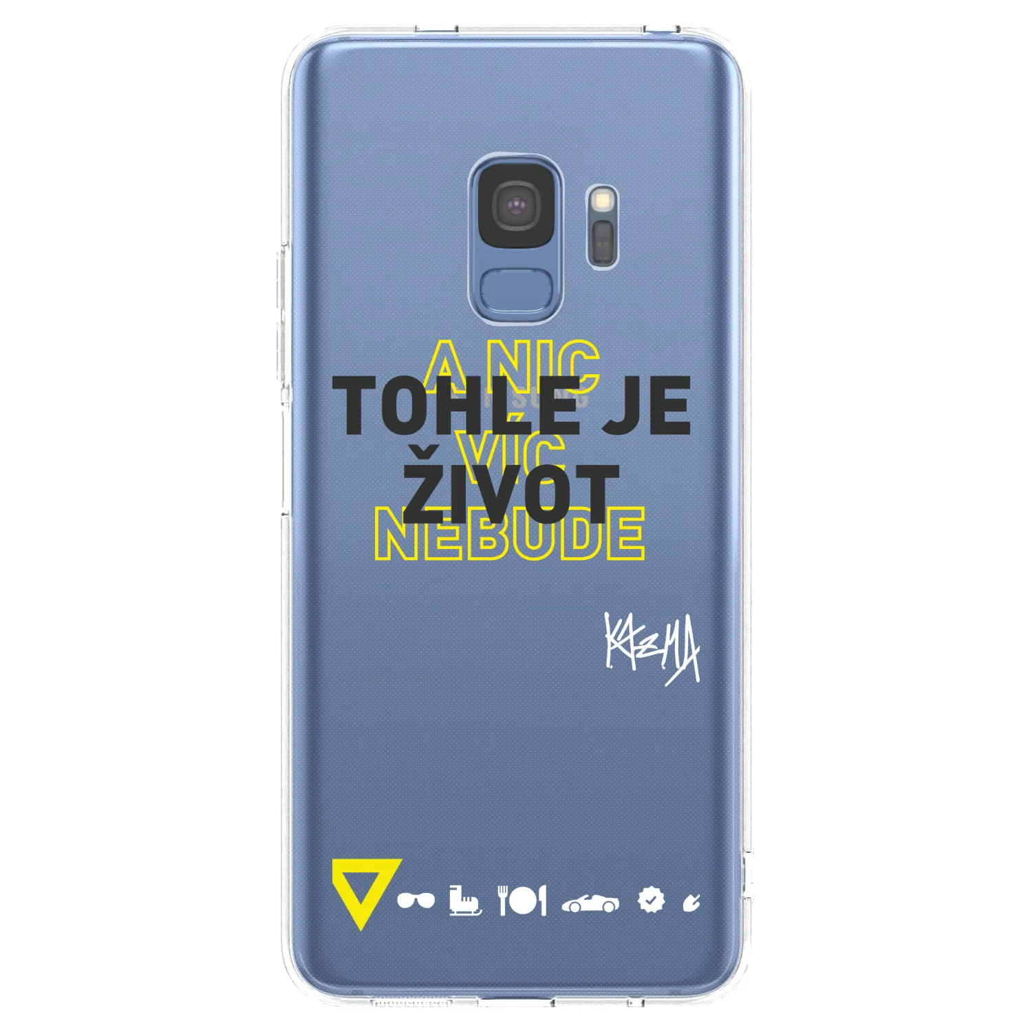 Picasee silikonový průhledný obal pro Samsung Galaxy S9 G960F - Kazma - TOHLE JE ŽIVOT A NIC VÍC NEBUDE