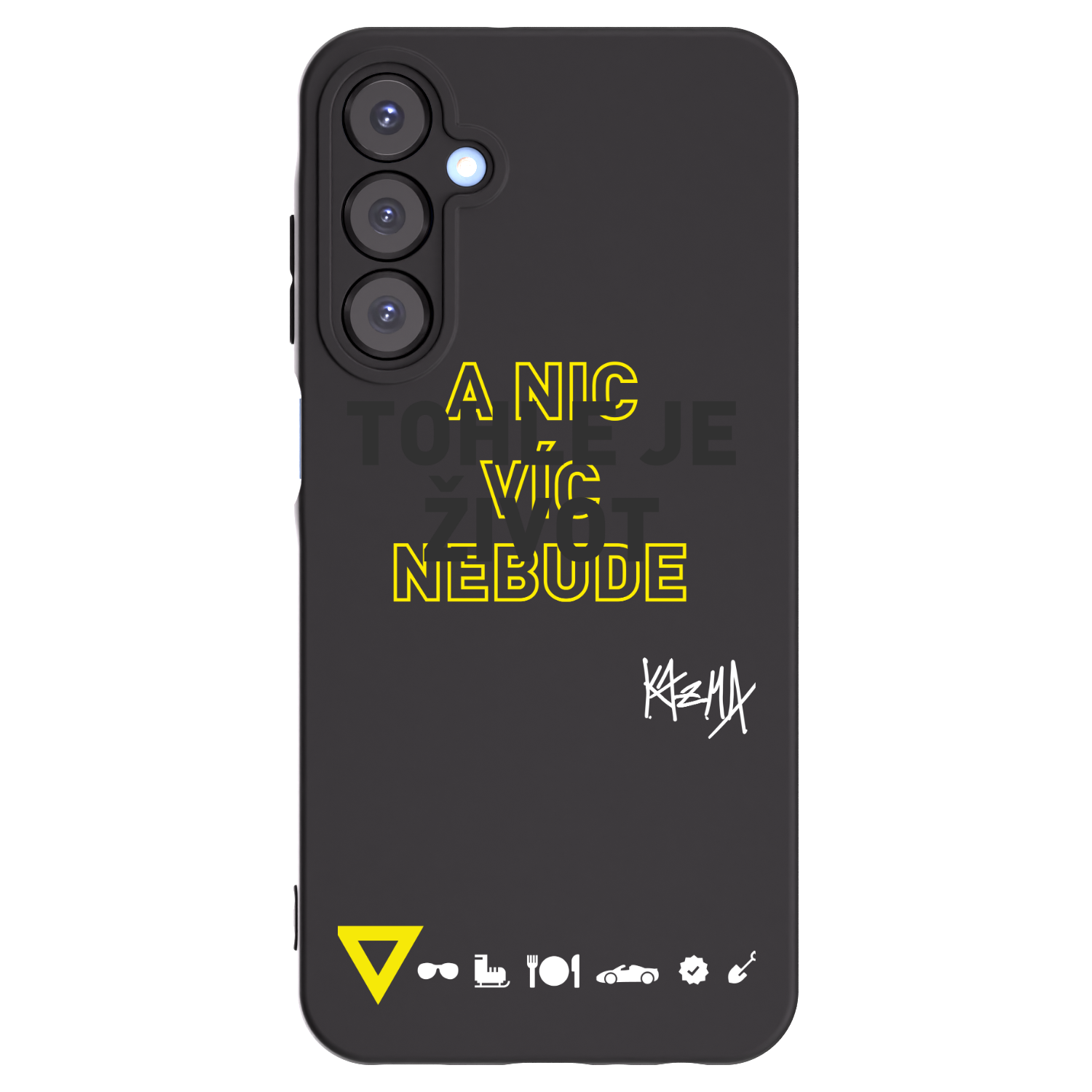 Picasee silikonový černý obal pro Samsung Galaxy A25 A256B 5G - Kazma - TOHLE JE ŽIVOT A NIC VÍC NEBUDE