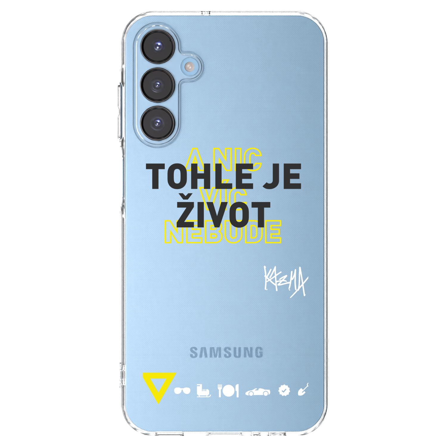 Picasee silikonový průhledný obal pro Samsung Galaxy A15 A156B 5G - Kazma - TOHLE JE ŽIVOT A NIC VÍC NEBUDE