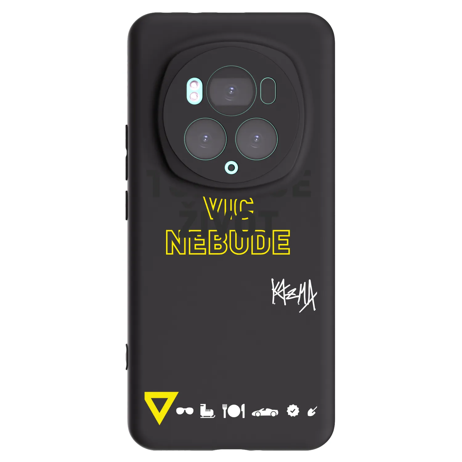 Picasee silikonový černý obal pro Honor Magic6 Pro - Kazma - TOHLE JE ŽIVOT A NIC VÍC NEBUDE