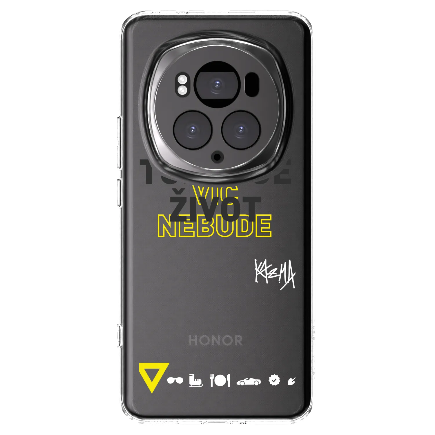 Picasee silikonový průhledný obal pro Honor Magic6 Pro - Kazma - TOHLE JE ŽIVOT A NIC VÍC NEBUDE