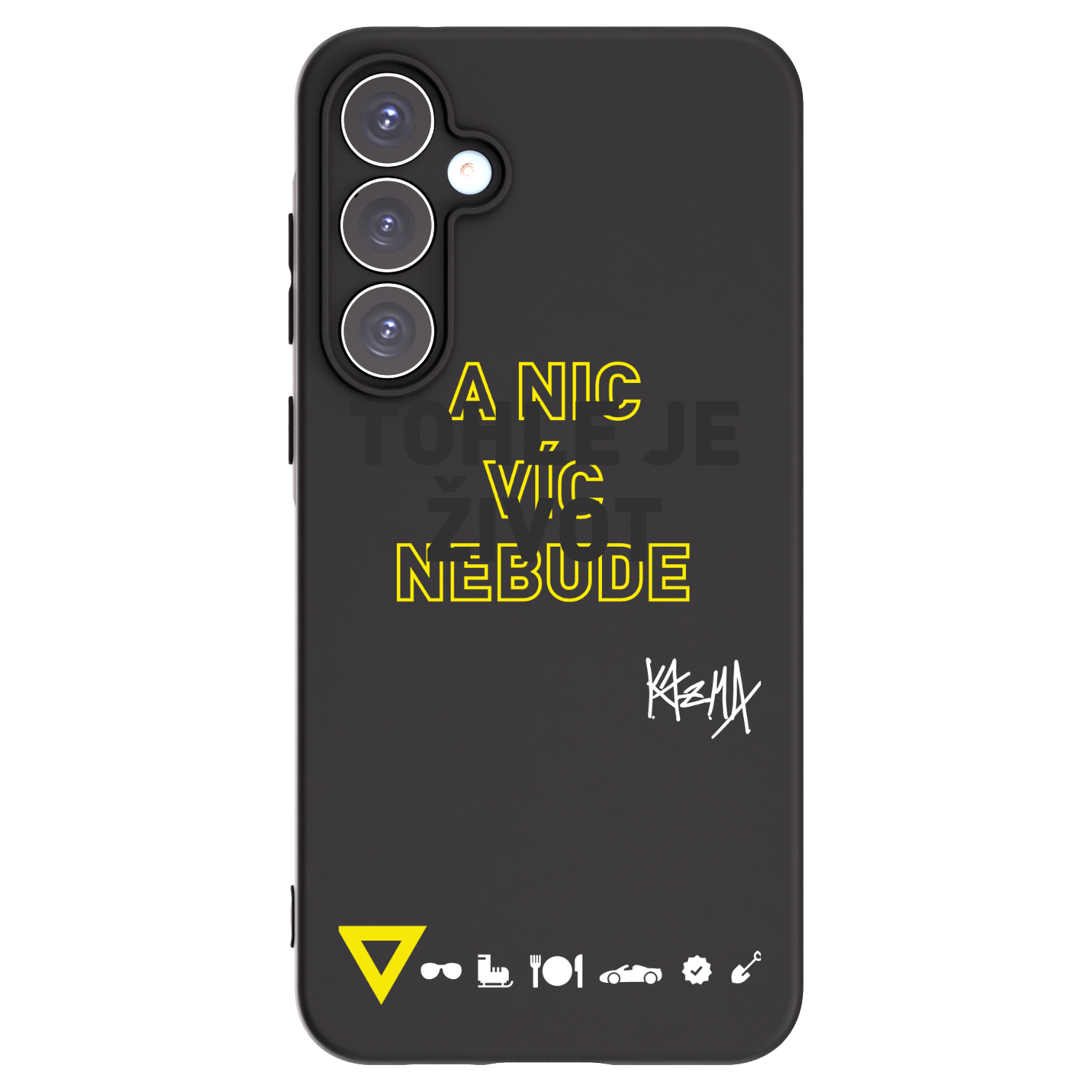 Picasee silikonový černý obal pro Samsung Galaxy A55 5G A556B - Kazma - TOHLE JE ŽIVOT A NIC VÍC NEBUDE
