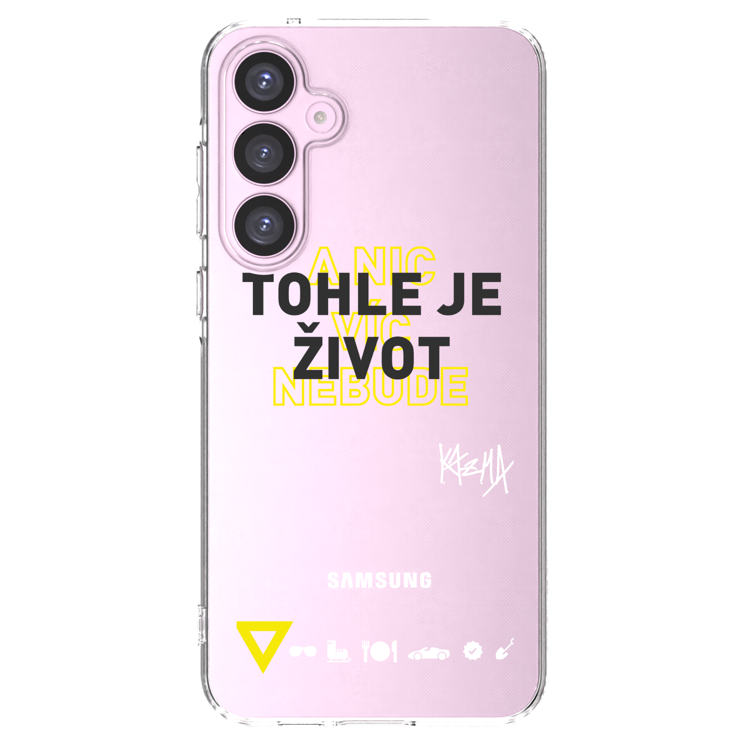 Picasee silikonový průhledný obal pro Samsung Galaxy A55 5G A556B - Kazma - TOHLE JE ŽIVOT A NIC VÍC NEBUDE