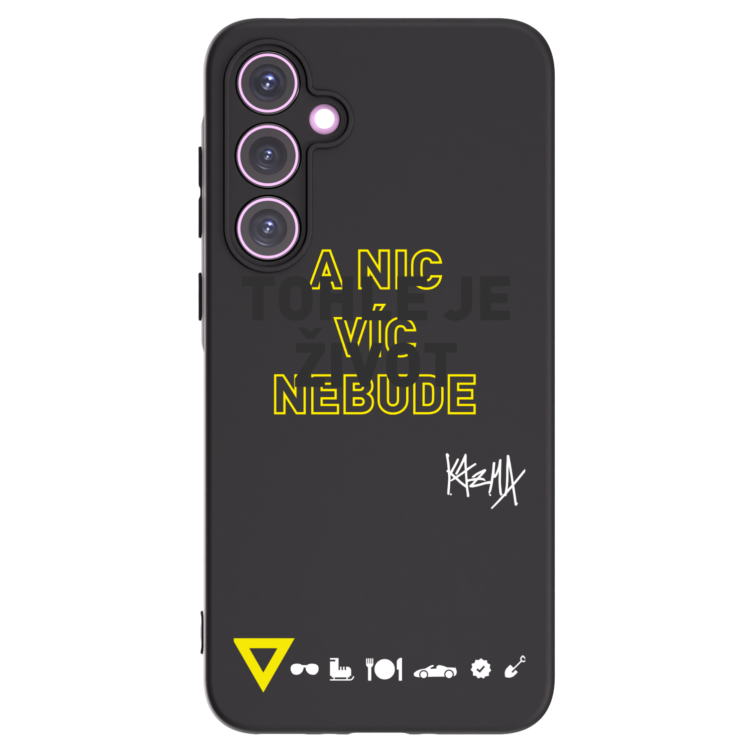 Picasee silikonový černý obal pro Samsung Galaxy A35 5G A356B - Kazma - TOHLE JE ŽIVOT A NIC VÍC NEBUDE