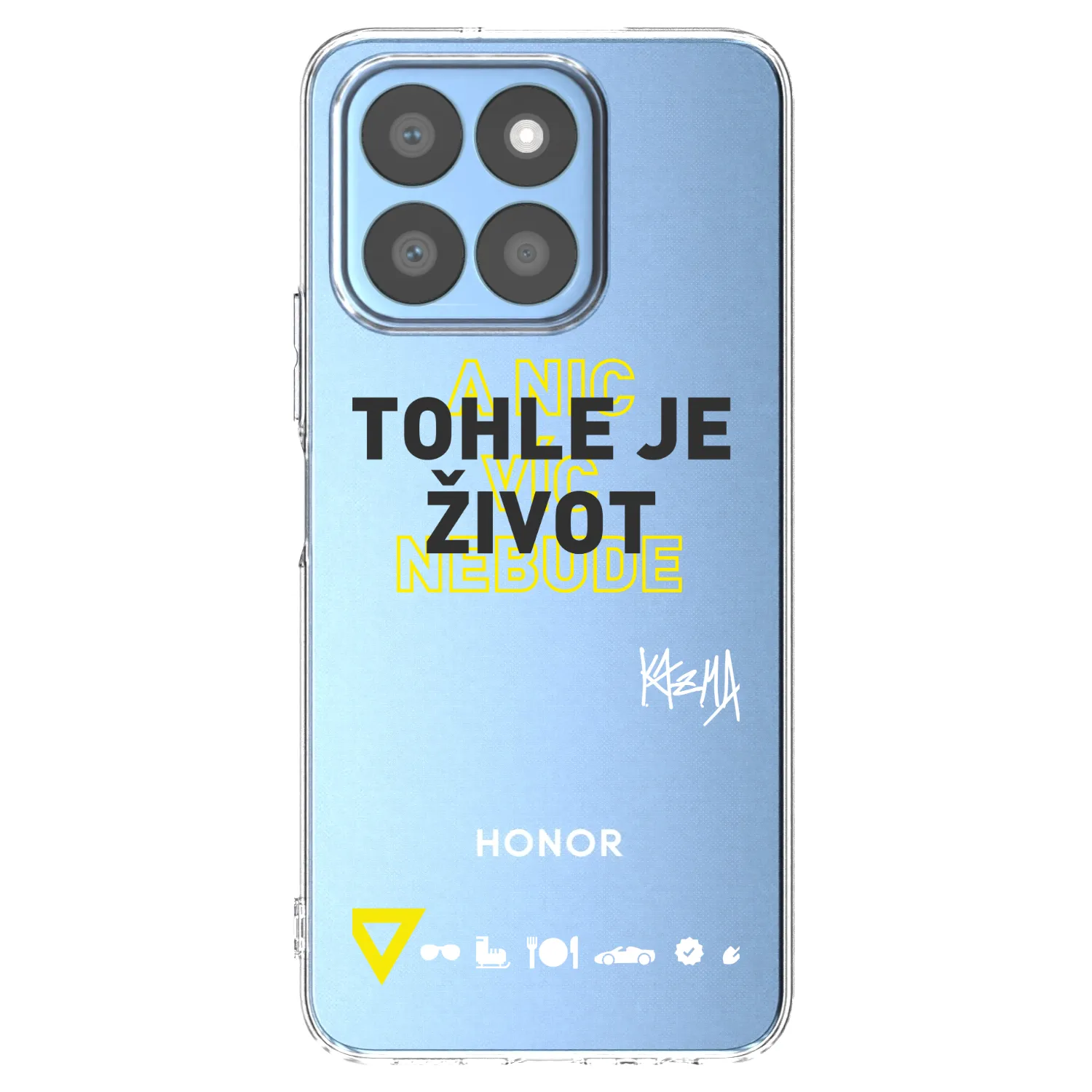 Picasee silikonový průhledný obal pro Honor X8b - Kazma - TOHLE JE ŽIVOT A NIC VÍC NEBUDE