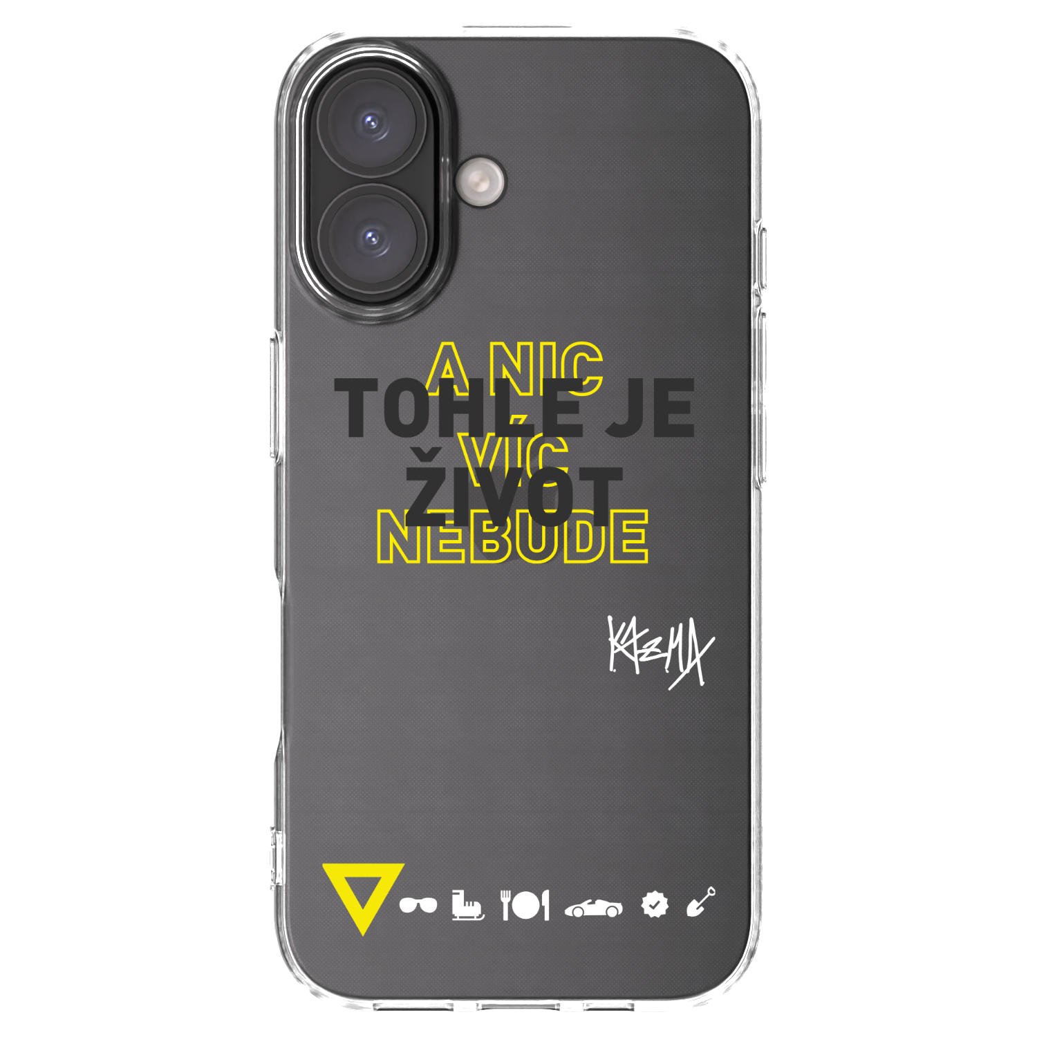Picasee silikonový průhledný obal pro Apple iPhone 16 - Kazma - TOHLE JE ŽIVOT A NIC VÍC NEBUDE