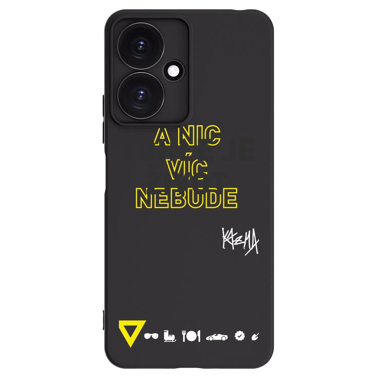 Picasee silikonový černý obal pro Xiaomi Redmi 13C 5G - Kazma - TOHLE JE ŽIVOT A NIC VÍC NEBUDE