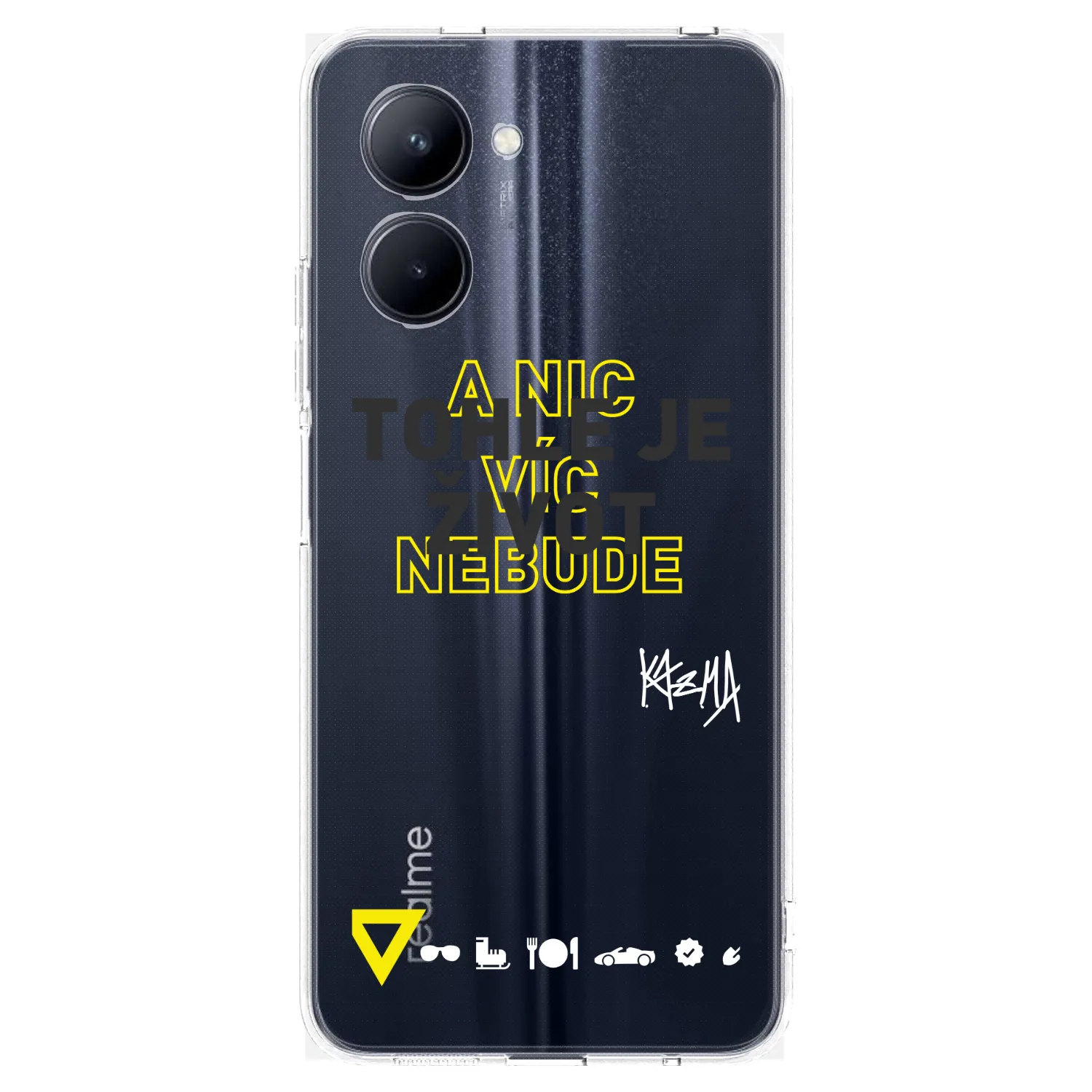 Picasee silikonový průhledný obal pro Realme C33 (2023) - Kazma - TOHLE JE ŽIVOT A NIC VÍC NEBUDE