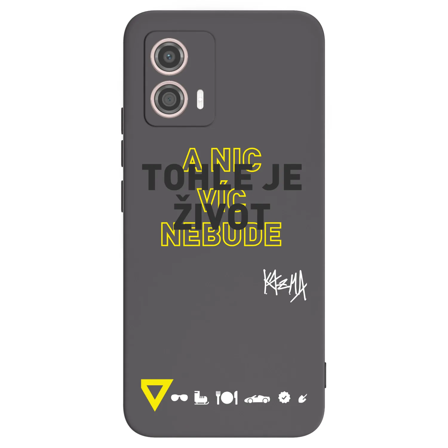 Picasee silikonový černý obal pro Motorola Moto G53 5G - Kazma - TOHLE JE ŽIVOT A NIC VÍC NEBUDE