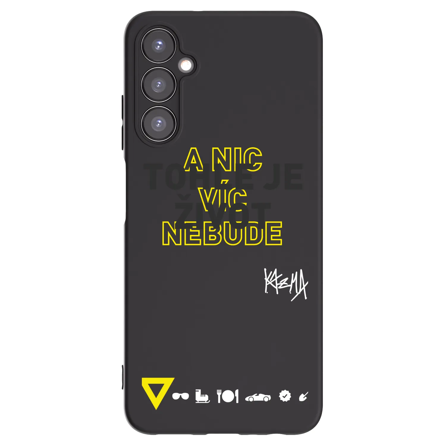 Picasee silikonový černý obal pro Samsung Galaxy A05s A057G - Kazma - TOHLE JE ŽIVOT A NIC VÍC NEBUDE