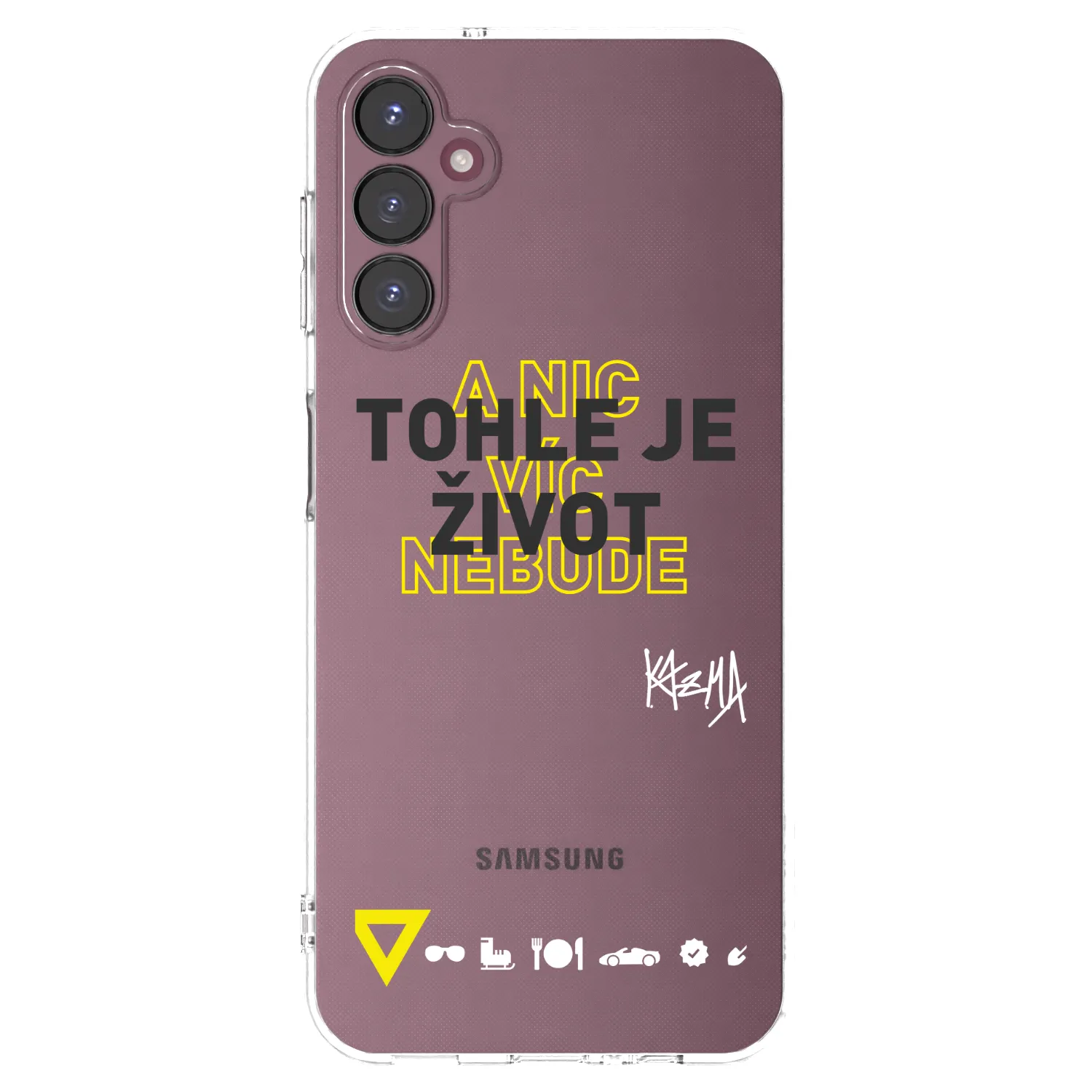 Picasee silikonový průhledný obal pro Samsung Galaxy A05s A057G - Kazma - TOHLE JE ŽIVOT A NIC VÍC NEBUDE