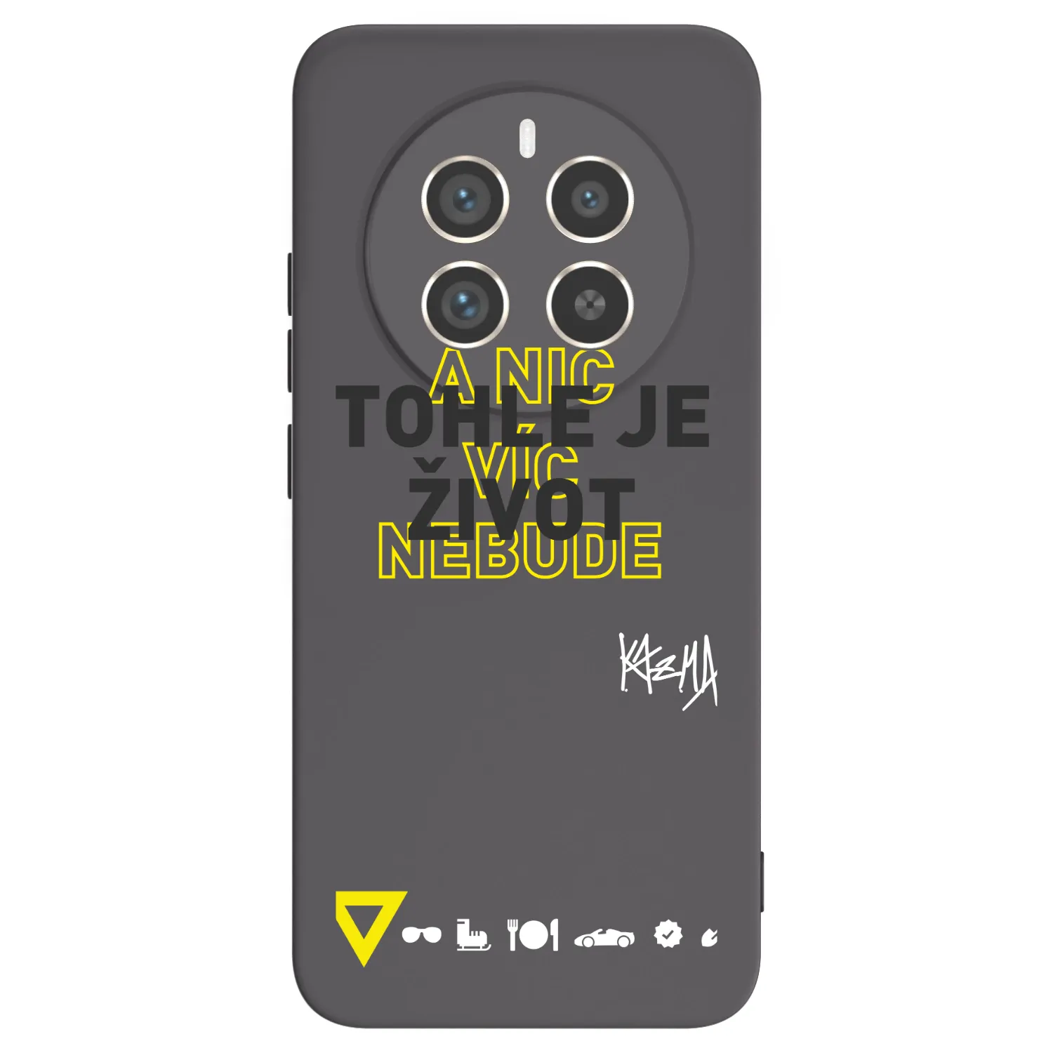 Picasee silikonový černý obal pro Realme 12 Pro 5G - Kazma - TOHLE JE ŽIVOT A NIC VÍC NEBUDE