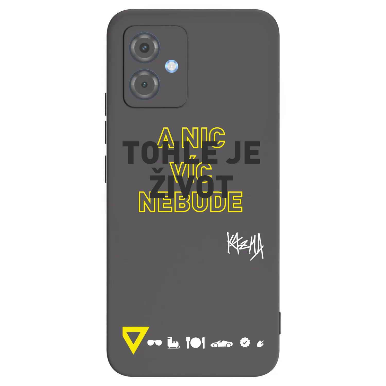 Picasee silikonový černý obal pro Motorola Moto G14 - Kazma - TOHLE JE ŽIVOT A NIC VÍC NEBUDE