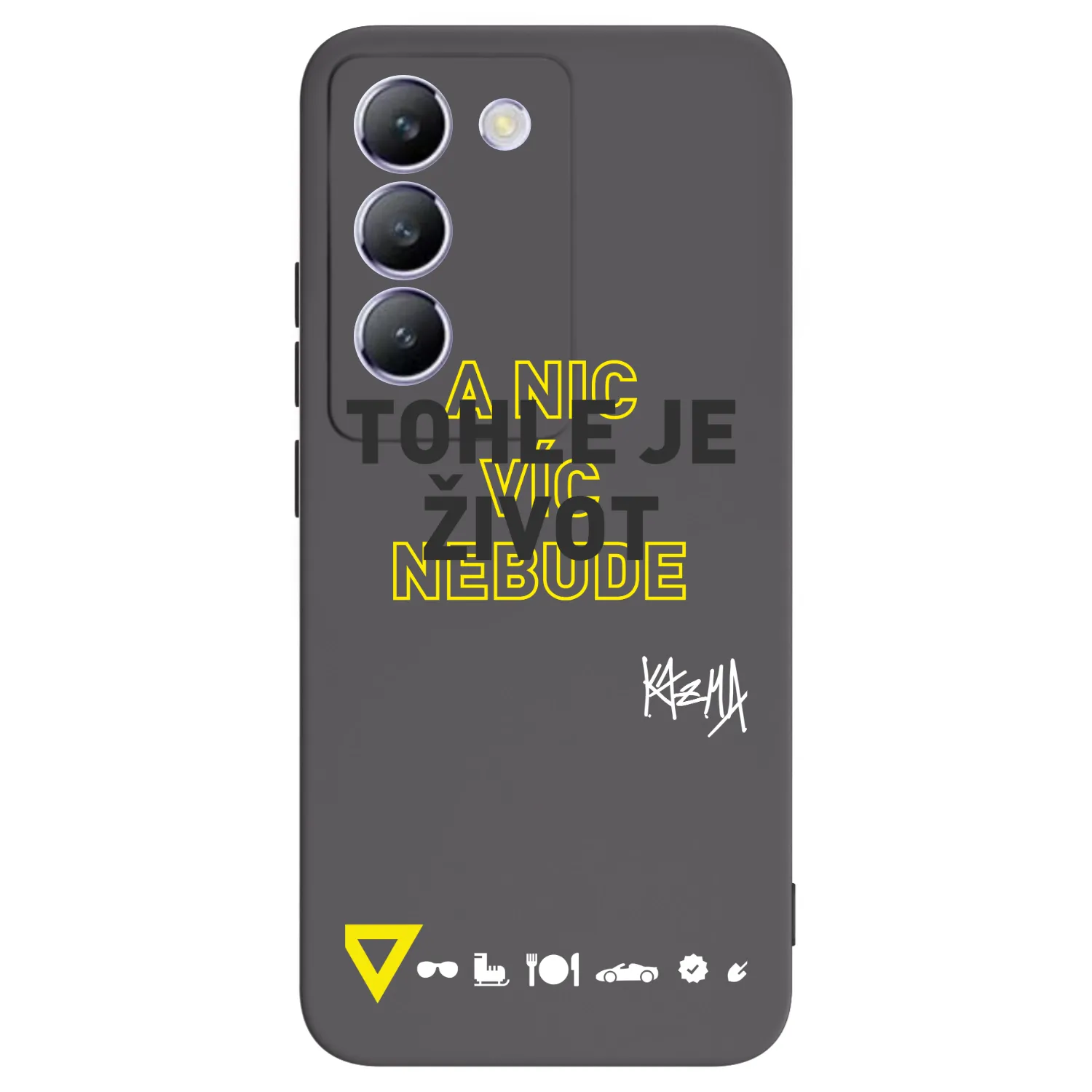Picasee silikonový černý obal pro Vivo V40 SE 5G - Kazma - TOHLE JE ŽIVOT A NIC VÍC NEBUDE