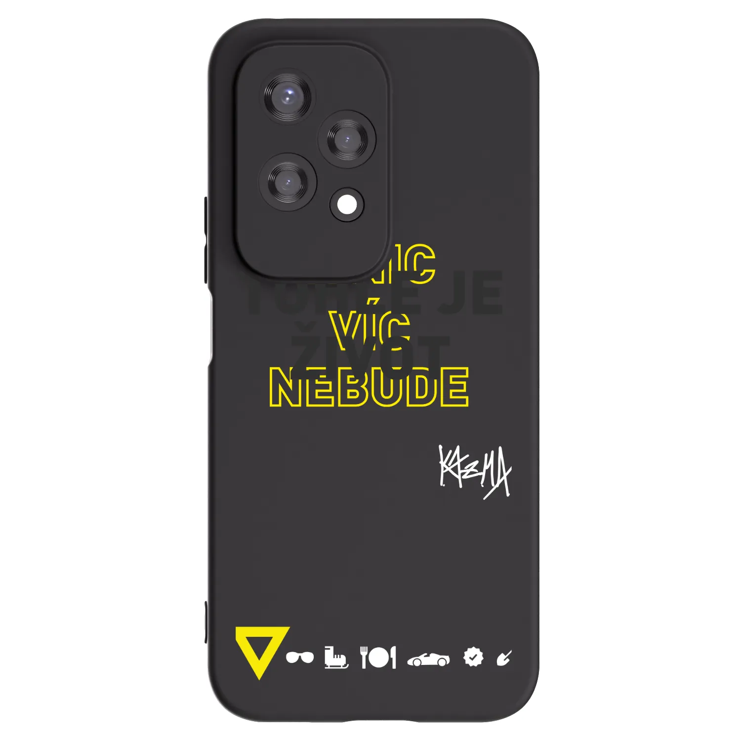 Picasee silikonový černý obal pro Honor 200 Lite - Kazma - TOHLE JE ŽIVOT A NIC VÍC NEBUDE