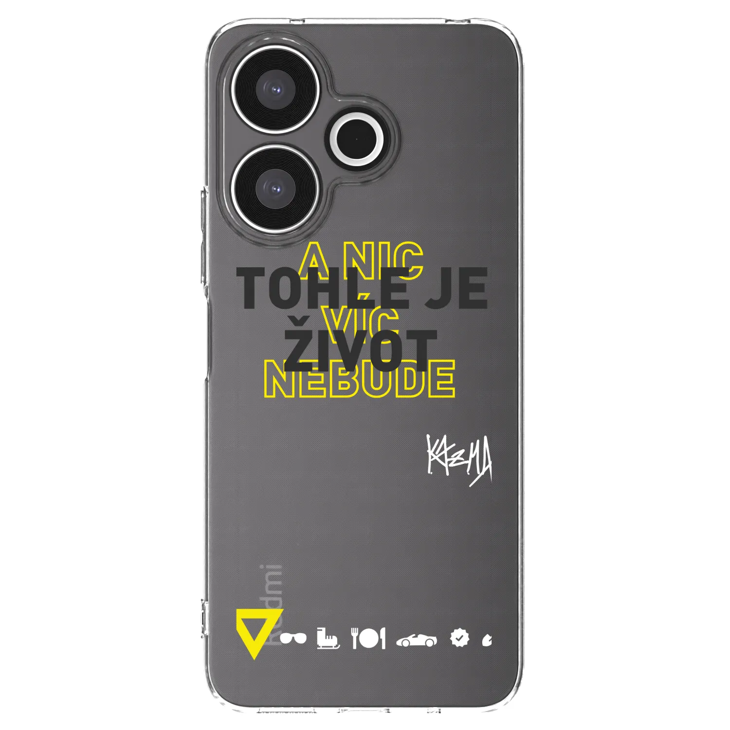 Picasee silikonový průhledný obal pro Xiaomi Redmi 13 4G - Kazma - TOHLE JE ŽIVOT A NIC VÍC NEBUDE