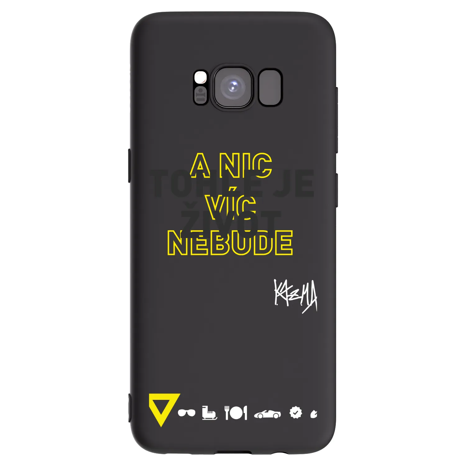 Picasee silikonový černý obal pro Samsung Galaxy S8 G950F - Kazma - TOHLE JE ŽIVOT A NIC VÍC NEBUDE