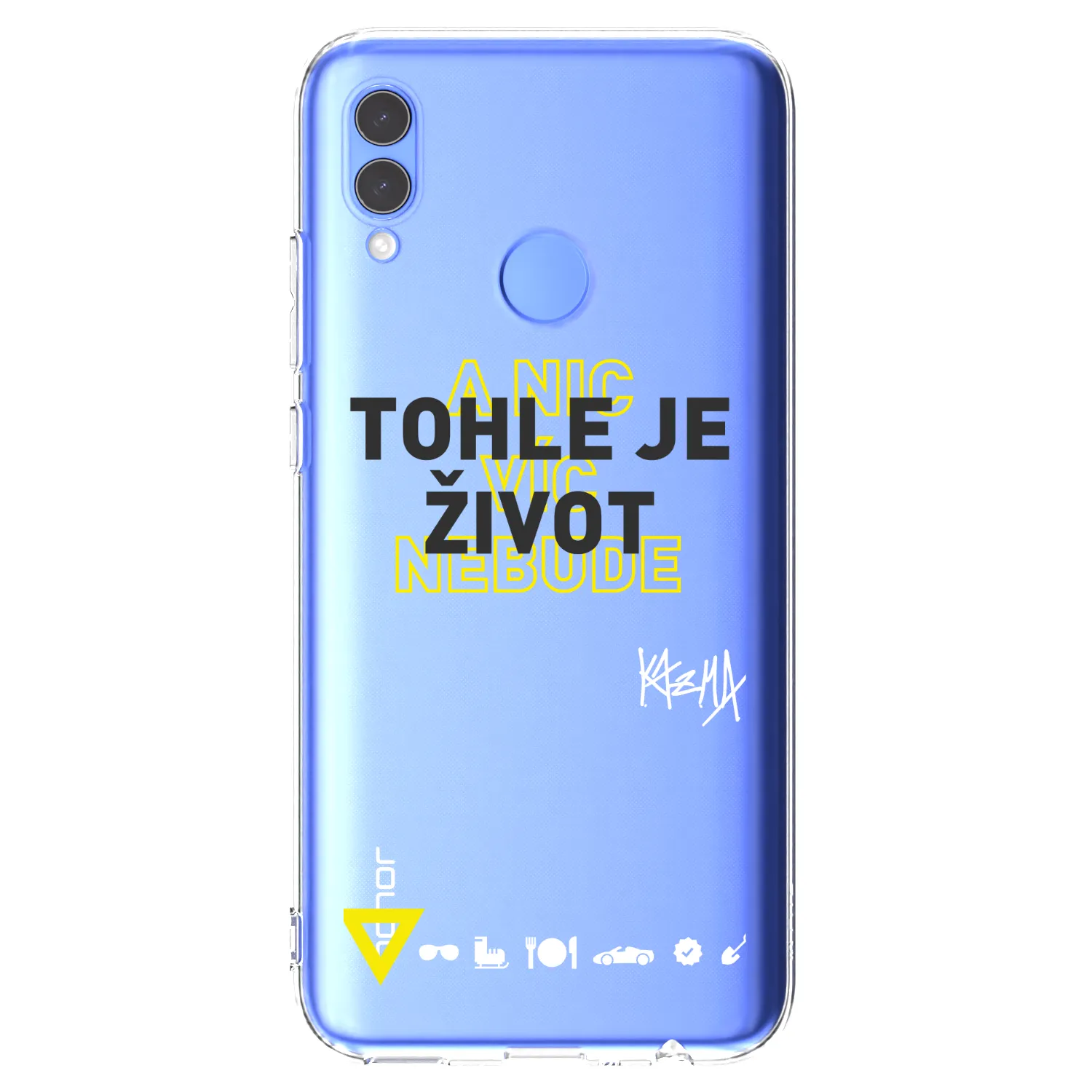 Picasee silikonový průhledný obal pro Huawei P Smart 2019 - Kazma - TOHLE JE ŽIVOT A NIC VÍC NEBUDE