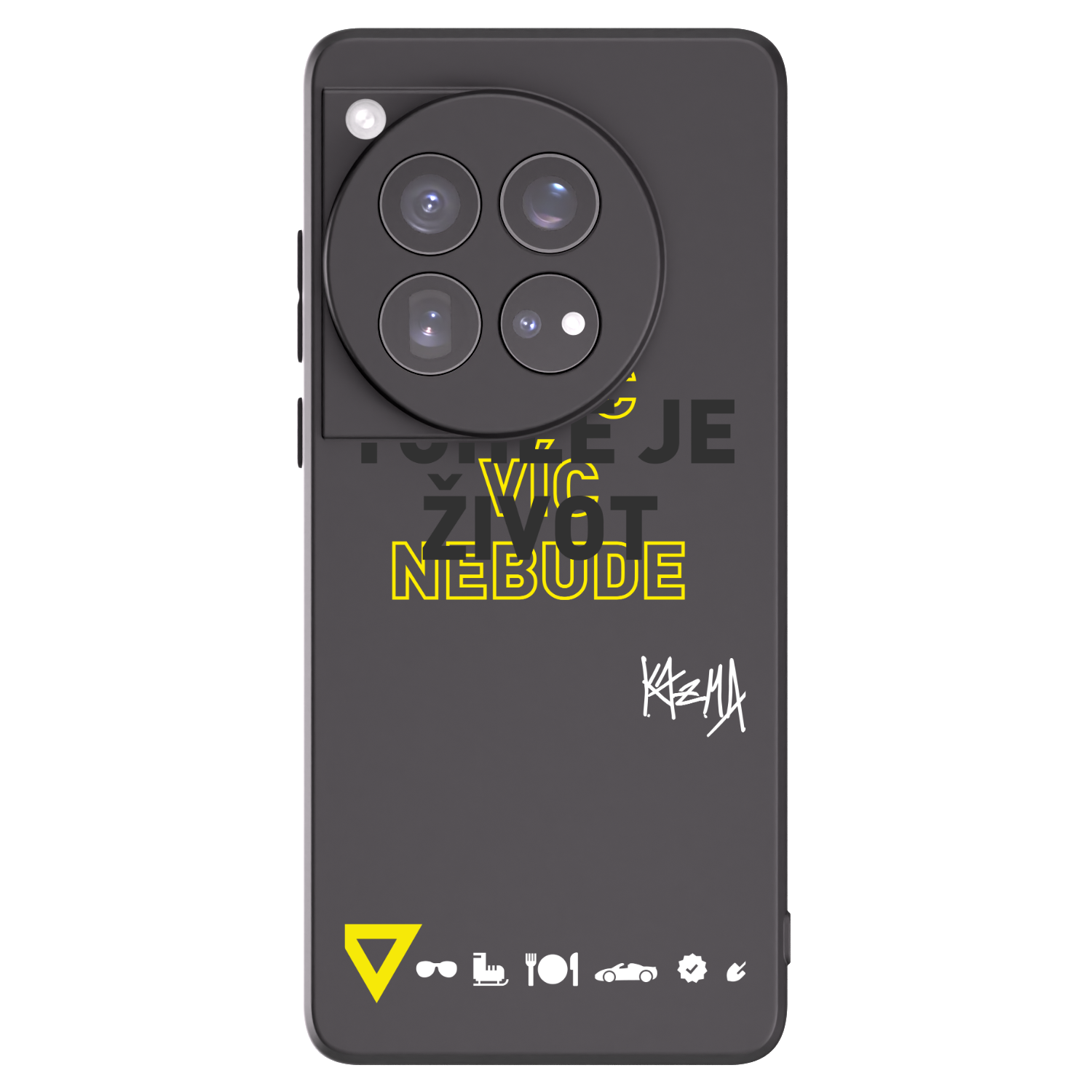Picasee silikonový černý obal pro OnePlus 12 5G - Kazma - TOHLE JE ŽIVOT A NIC VÍC NEBUDE