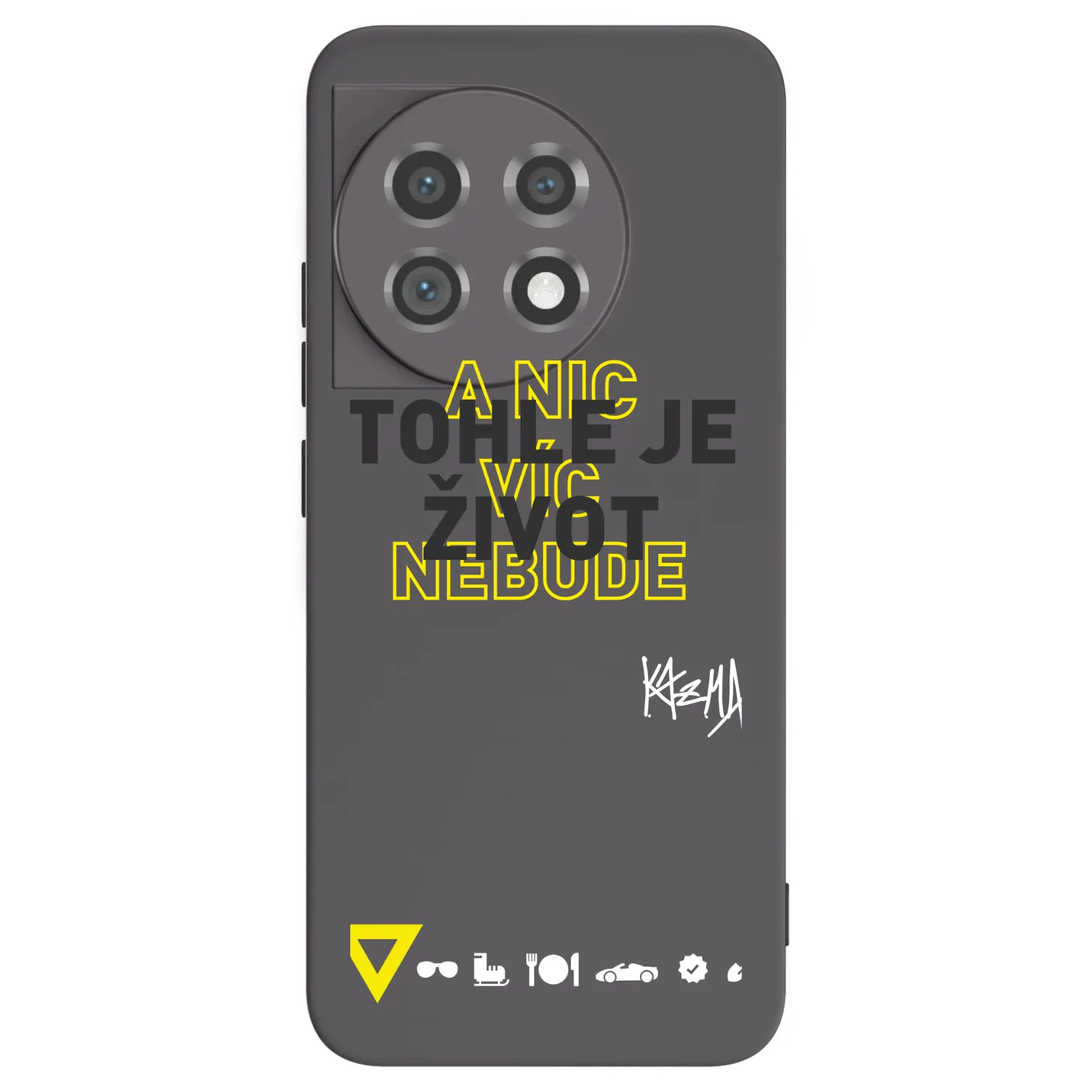Picasee silikonový černý obal pro OnePlus 11 5G - Kazma - TOHLE JE ŽIVOT A NIC VÍC NEBUDE