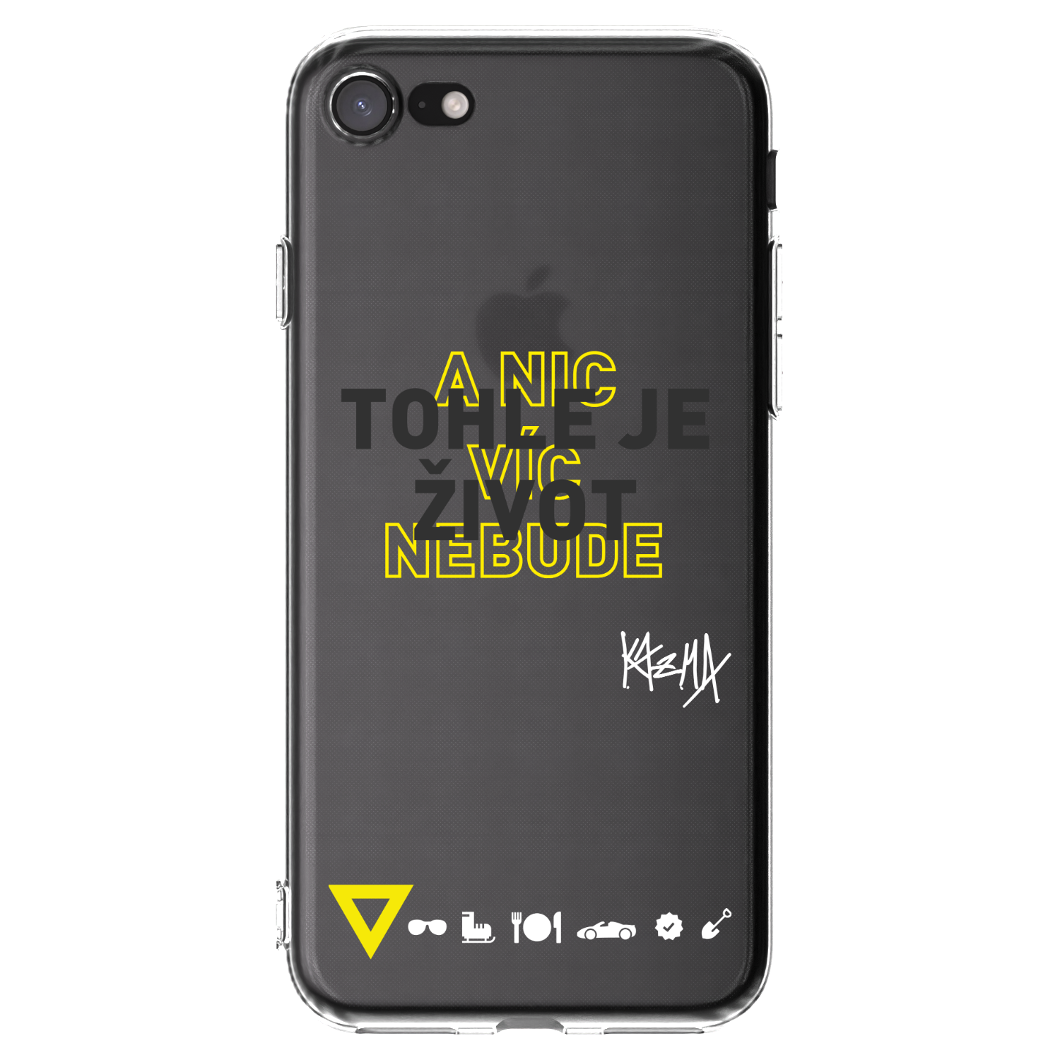 Picasee silikonový průhledný obal pro Apple iPhone 7 - Kazma - TOHLE JE ŽIVOT A NIC VÍC NEBUDE