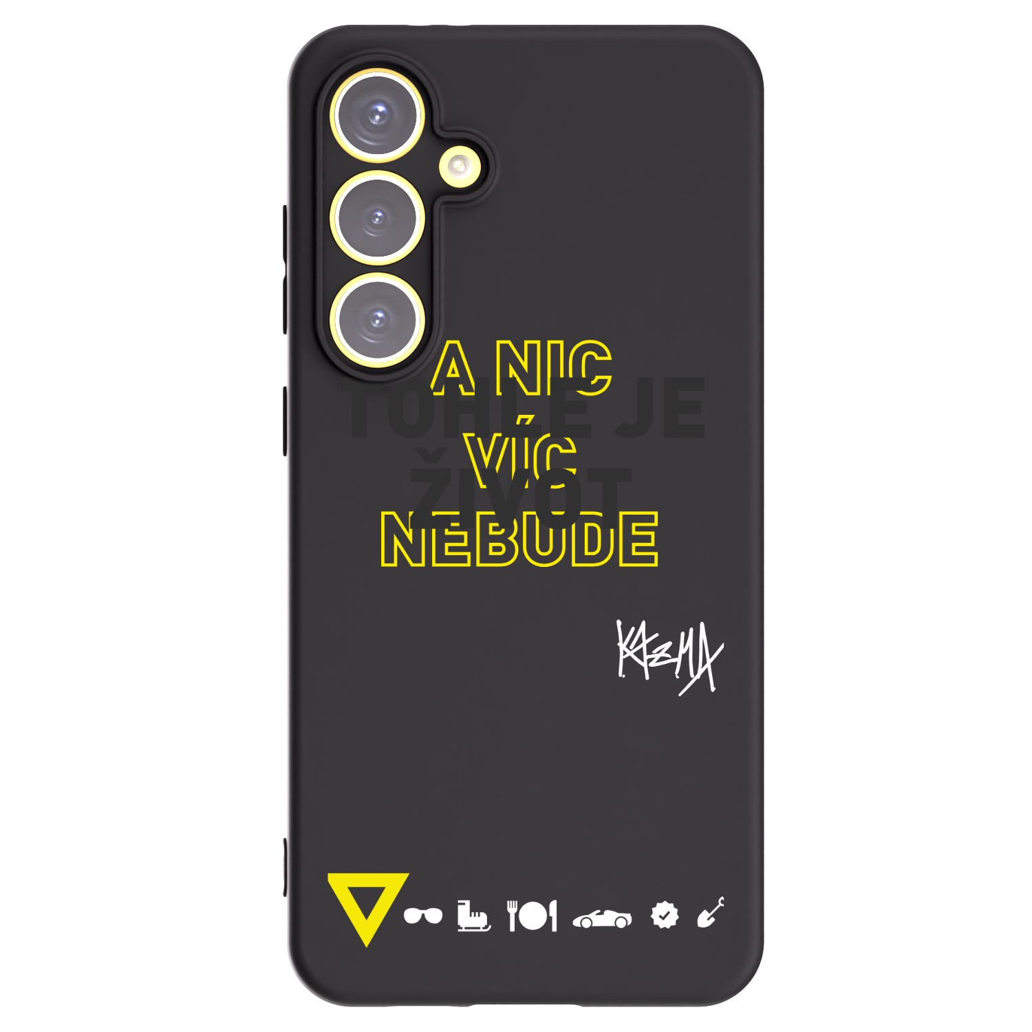Picasee silikonový černý obal pro Samsung Galaxy S24 FE S721B - Kazma - TOHLE JE ŽIVOT A NIC VÍC NEBUDE