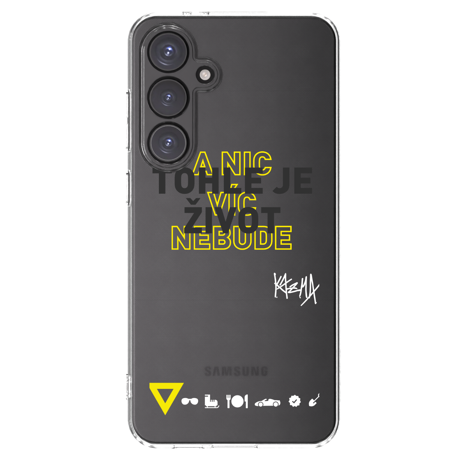Picasee silikonový průhledný obal pro Samsung Galaxy S24 FE S721B - Kazma - TOHLE JE ŽIVOT A NIC VÍC NEBUDE