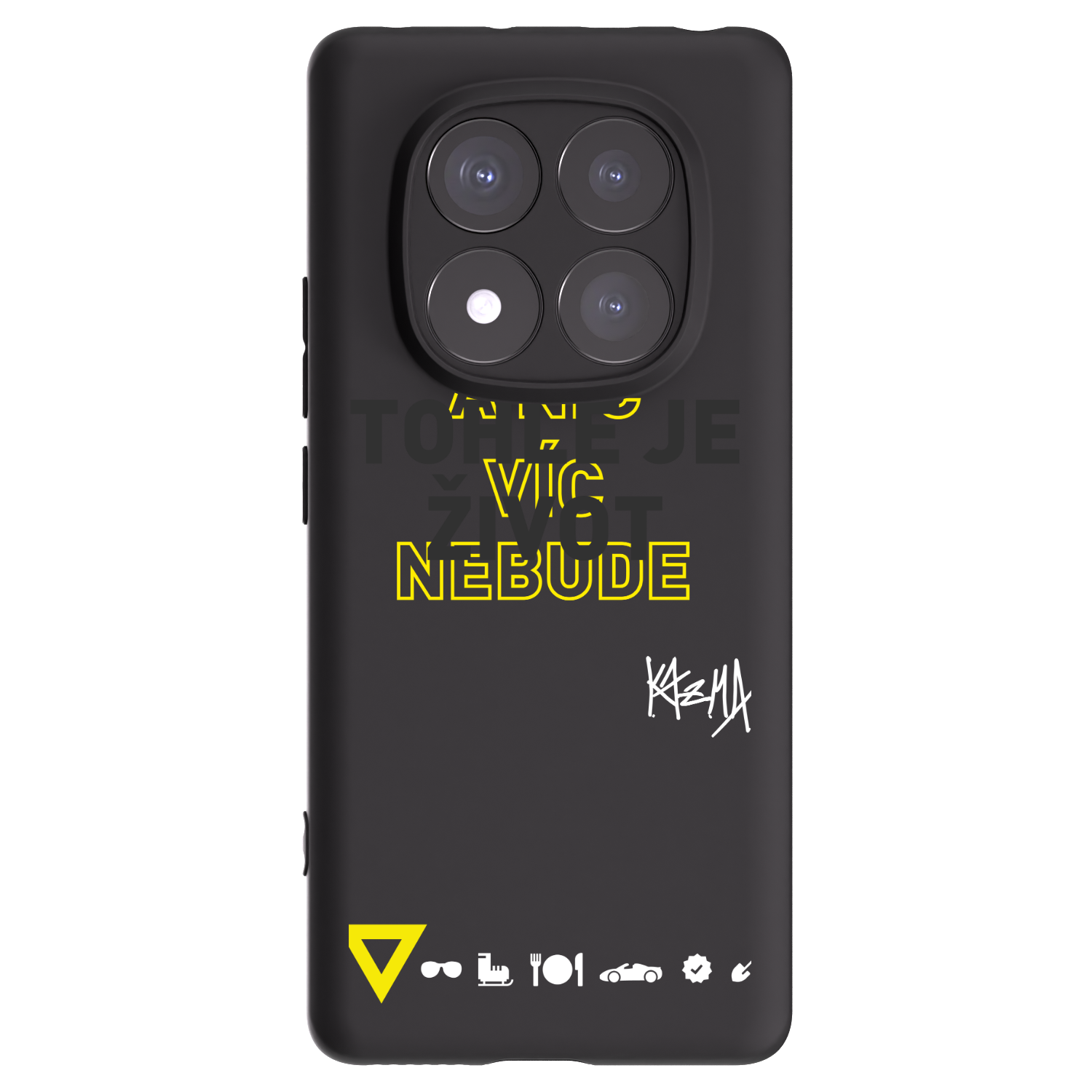 Picasee silikonový černý obal pro Xiaomi Redmi Note 14 Pro 5G - Kazma - TOHLE JE ŽIVOT A NIC VÍC NEBUDE