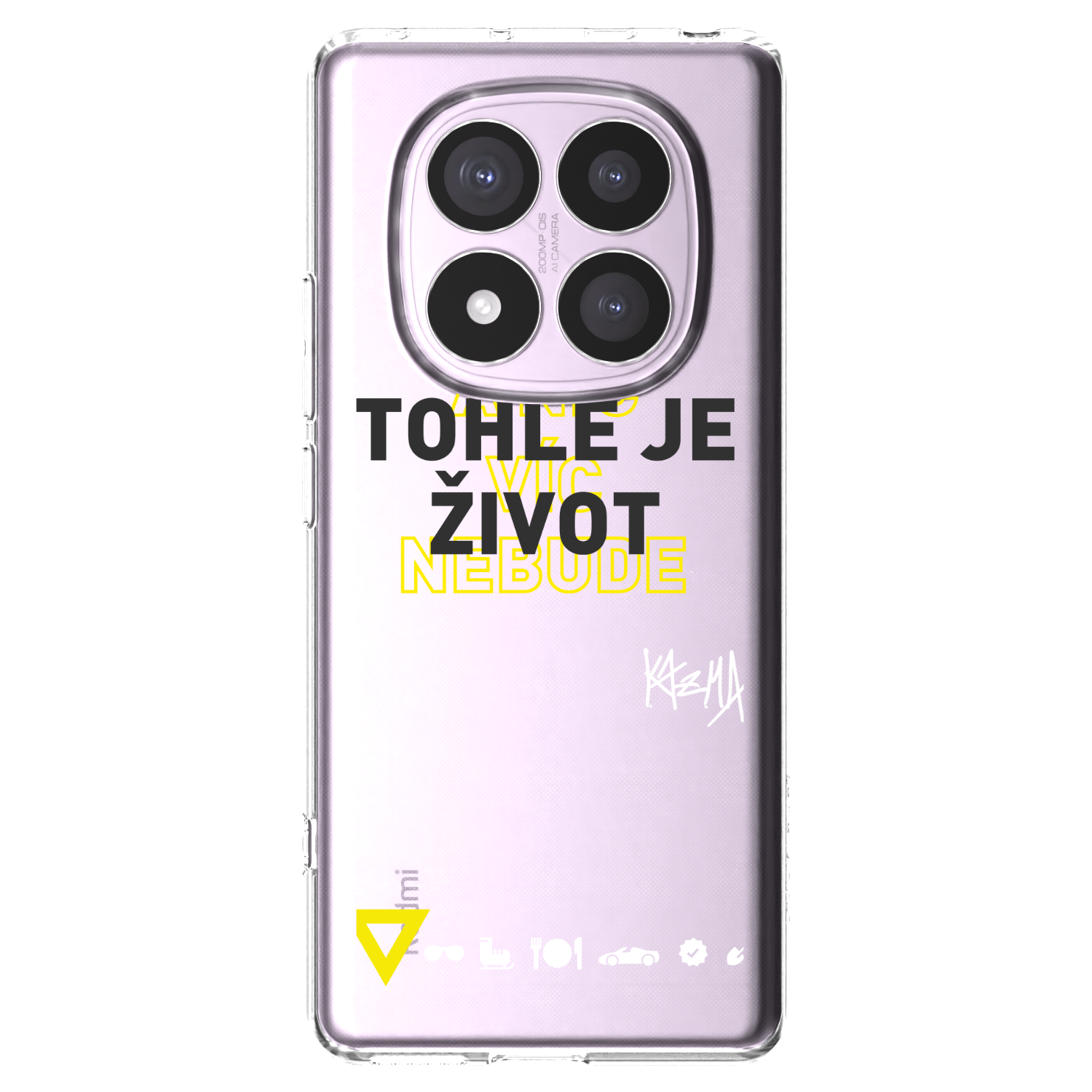 Picasee silikonový průhledný obal pro Xiaomi Redmi Note 14 Pro 5G - Kazma - TOHLE JE ŽIVOT A NIC VÍC NEBUDE
