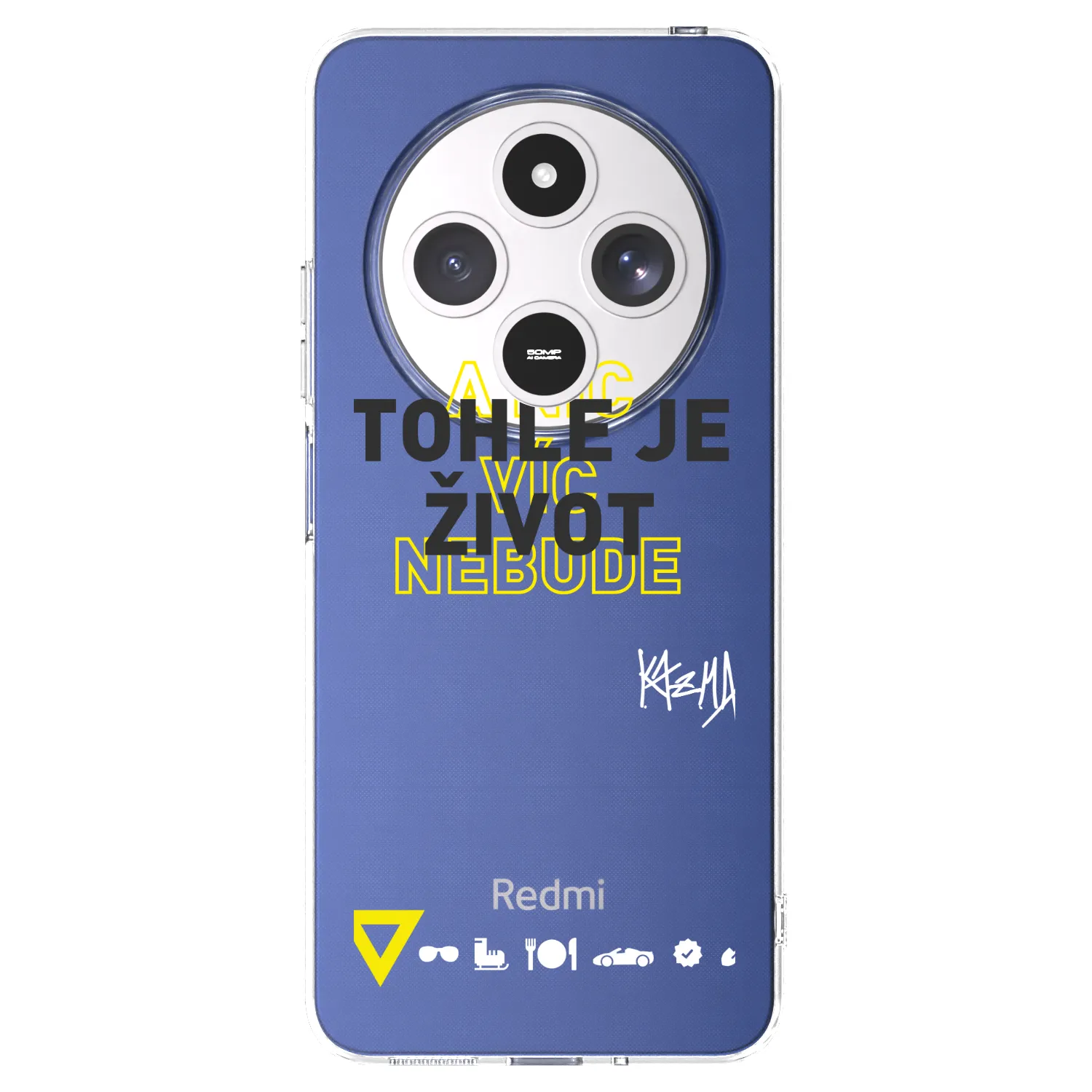 Picasee silikonový průhledný obal pro Xiaomi Redmi 14C - Kazma - TOHLE JE ŽIVOT A NIC VÍC NEBUDE