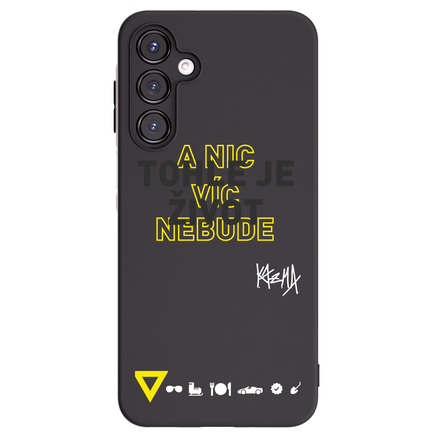 Picasee silikonový černý obal pro Samsung Galaxy A16 5G - Kazma - TOHLE JE ŽIVOT A NIC VÍC NEBUDE
