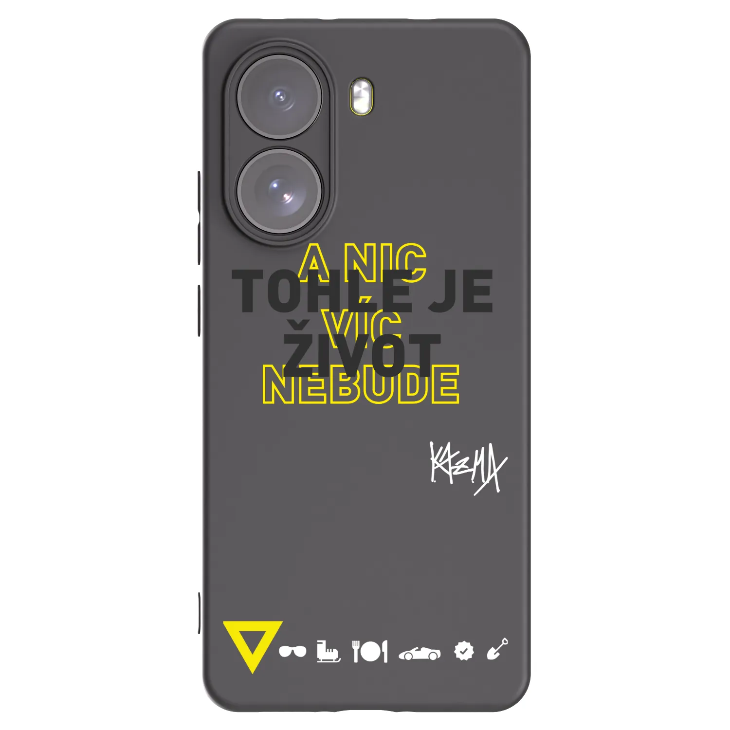 Picasee silikonový černý obal pro Xiaomi Poco X7 - Kazma - TOHLE JE ŽIVOT A NIC VÍC NEBUDE