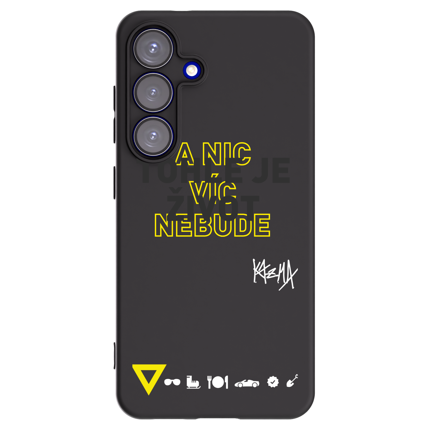 Picasee silikonový černý obal pro Samsung Galaxy S25 5G - Kazma - TOHLE JE ŽIVOT A NIC VÍC NEBUDE