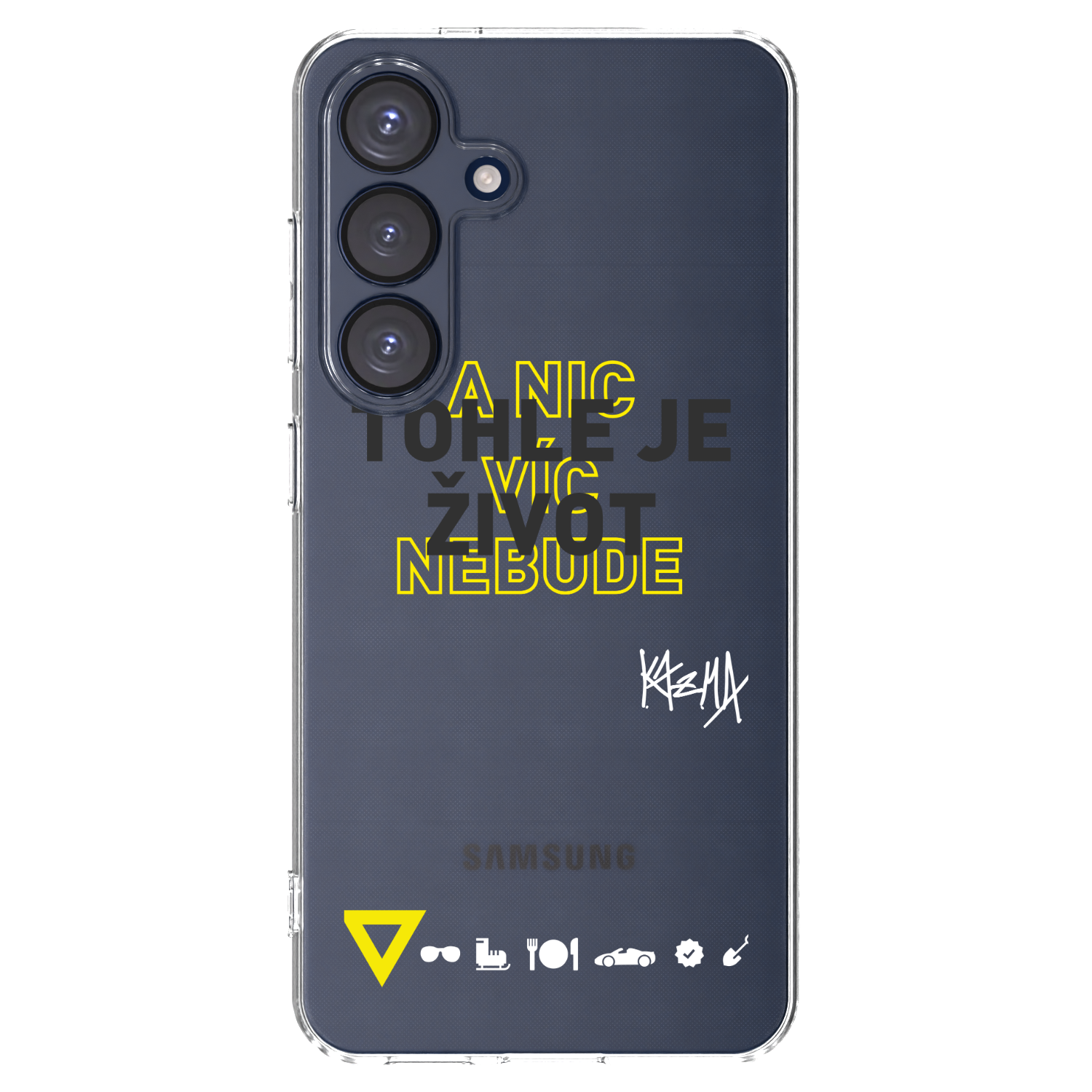 Picasee silikonový průhledný obal pro Samsung Galaxy S25 5G - Kazma - TOHLE JE ŽIVOT A NIC VÍC NEBUDE