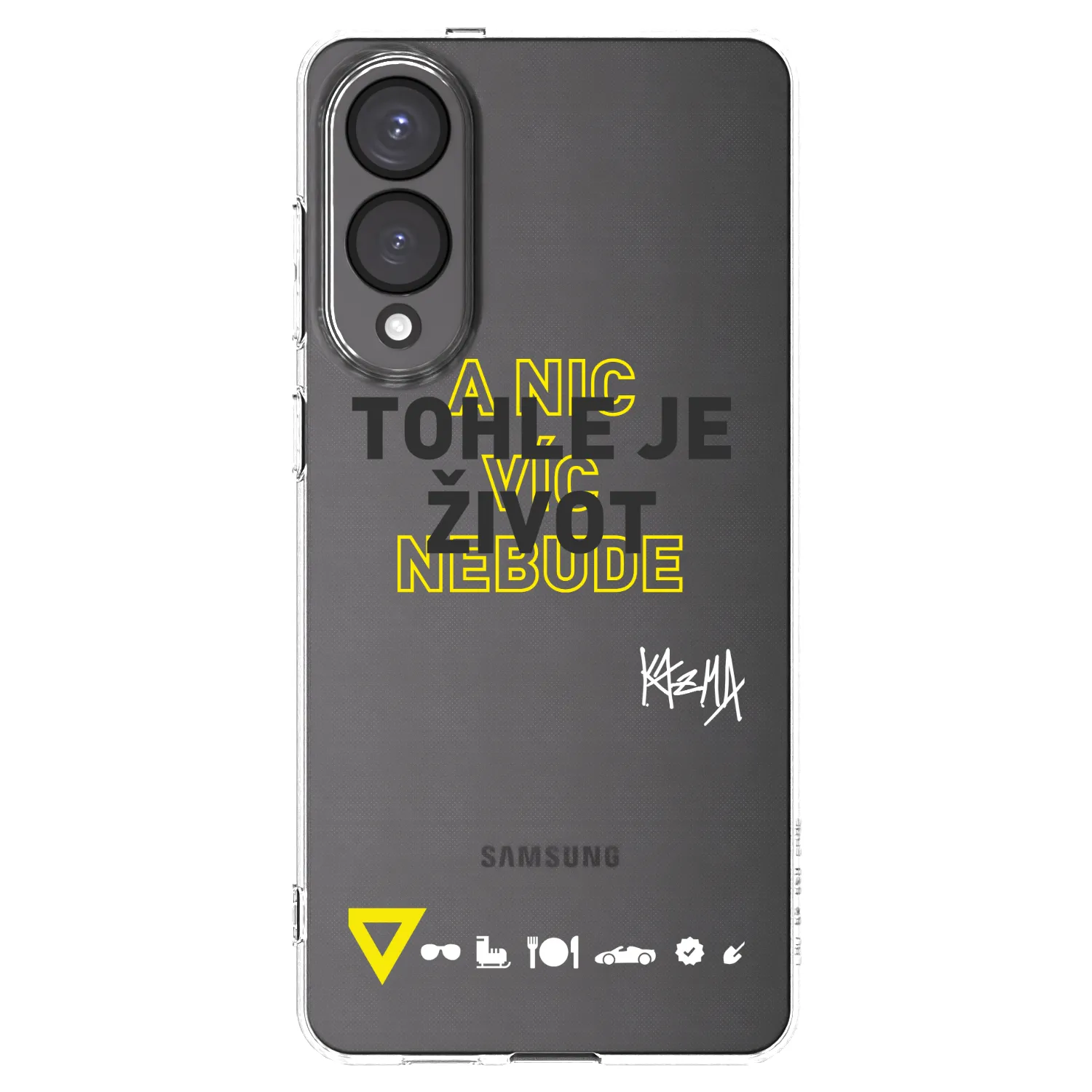 Picasee silikonový průhledný obal pro Samsung Galaxy S25 Edge 5G - Kazma - TOHLE JE ŽIVOT A NIC VÍC NEBUDE