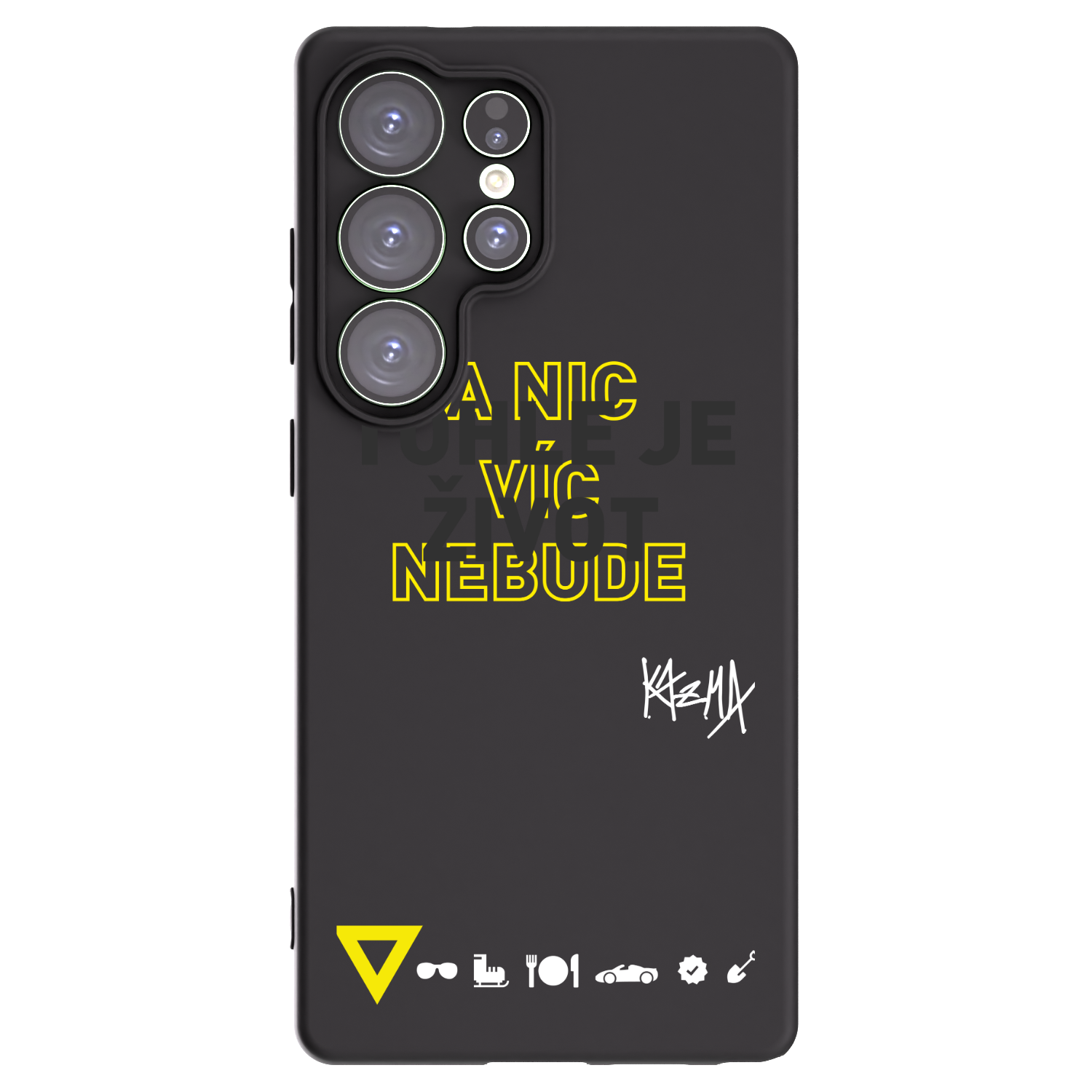 Picasee silikonový černý obal pro Samsung Galaxy S25 Ultra 5G - Kazma - TOHLE JE ŽIVOT A NIC VÍC NEBUDE