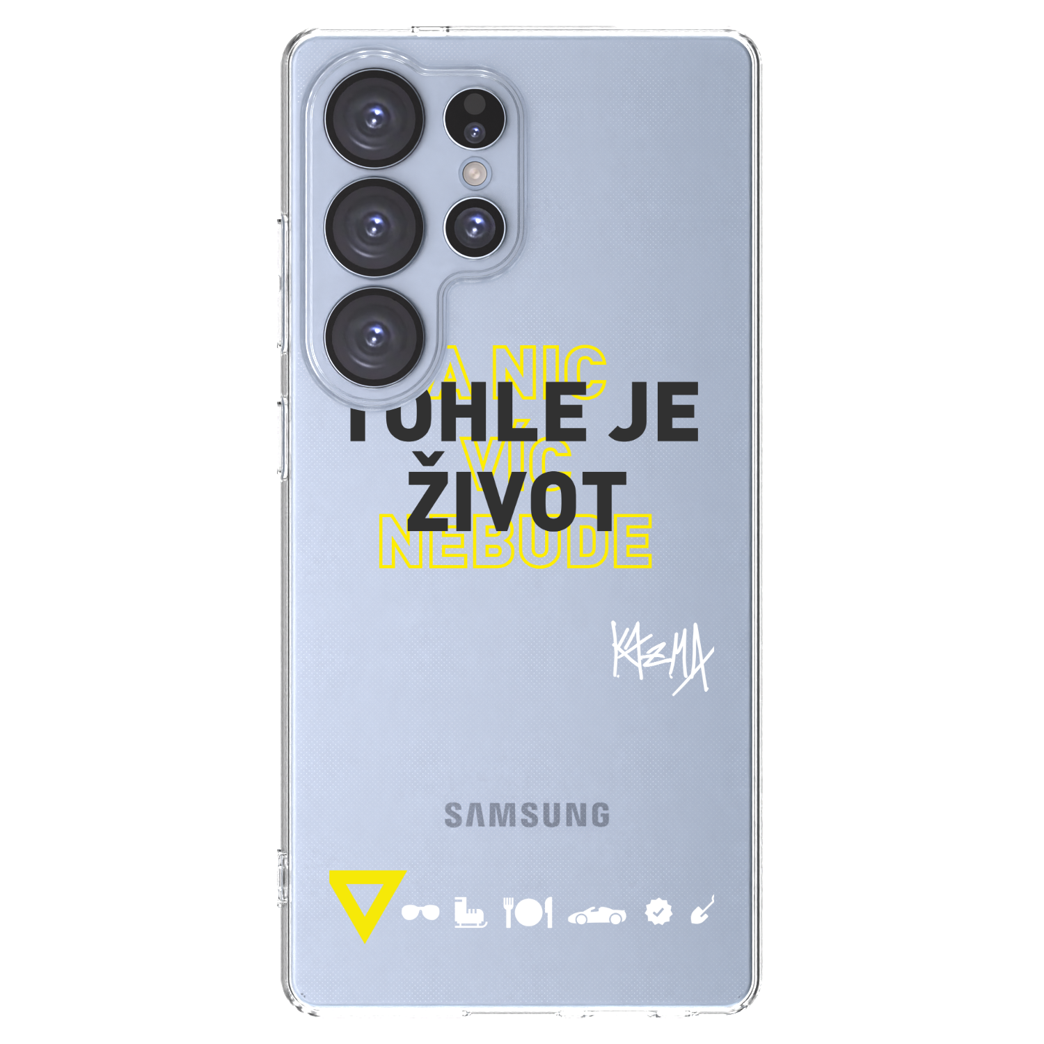 Picasee silikonový průhledný obal pro Samsung Galaxy S25 Ultra 5G - Kazma - TOHLE JE ŽIVOT A NIC VÍC NEBUDE