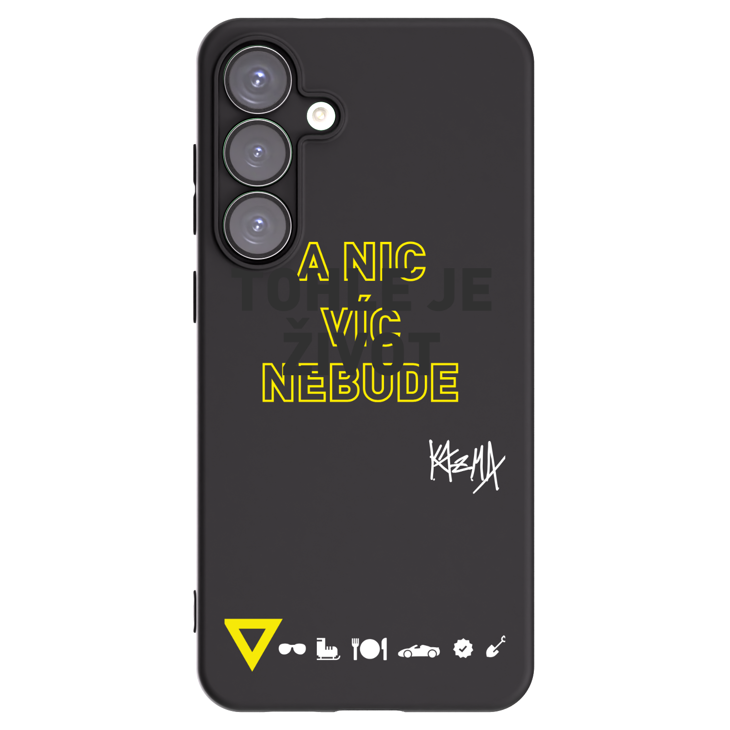 Picasee silikonový černý obal pro Samsung Galaxy S25+ 5G - Kazma - TOHLE JE ŽIVOT A NIC VÍC NEBUDE
