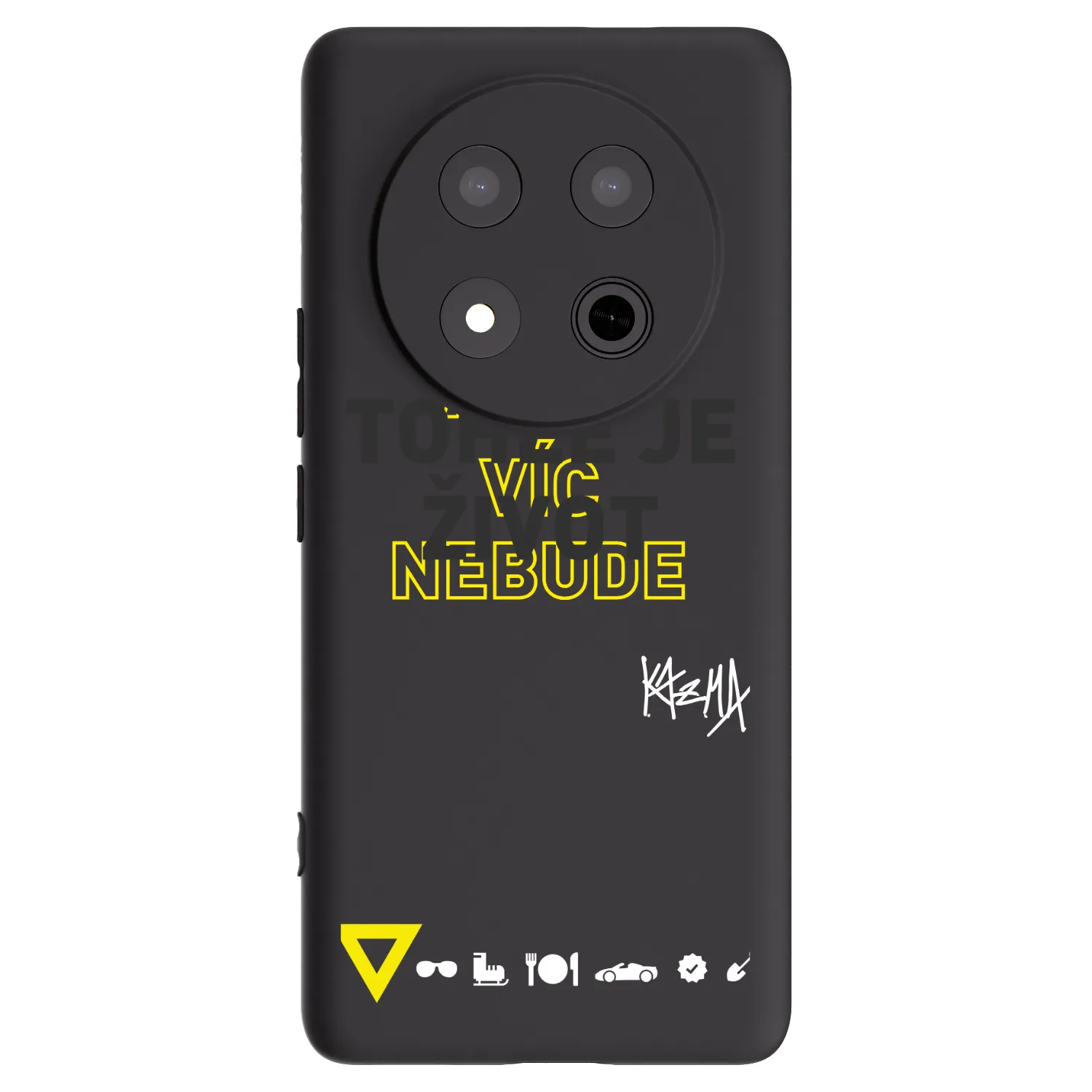 Picasee silikonový černý obal pro Honor Magic7 Lite 5G - Kazma - TOHLE JE ŽIVOT A NIC VÍC NEBUDE