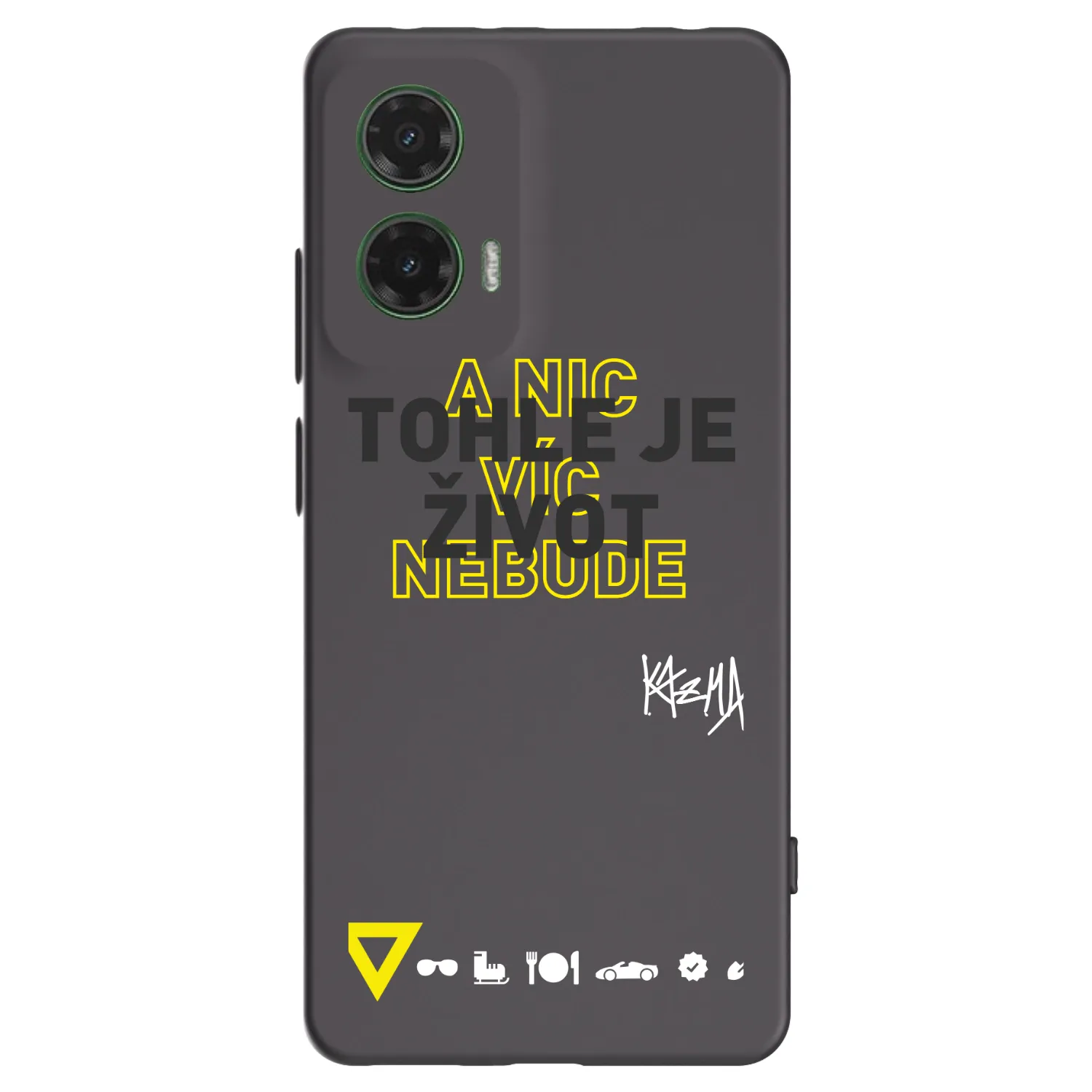 Picasee silikonový černý obal pro Motorola Moto G35 5G - Kazma - TOHLE JE ŽIVOT A NIC VÍC NEBUDE