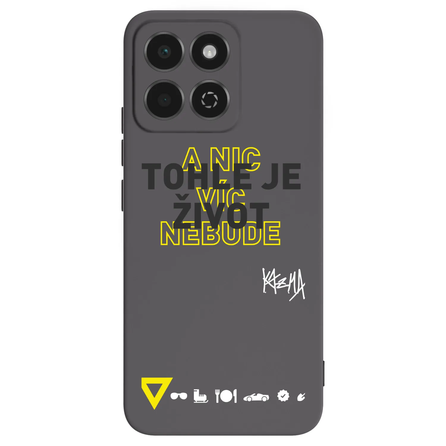 Picasee silikonový černý obal pro Honor 200 Smart 5G - Kazma - TOHLE JE ŽIVOT A NIC VÍC NEBUDE