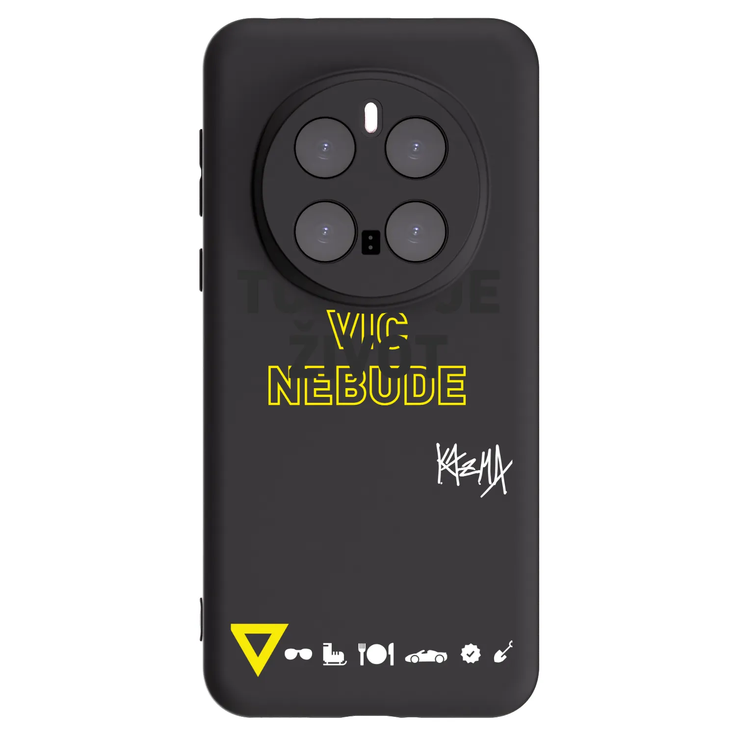 Picasee silikonový černý obal pro Honor Magic7 Pro 5G - Kazma - TOHLE JE ŽIVOT A NIC VÍC NEBUDE