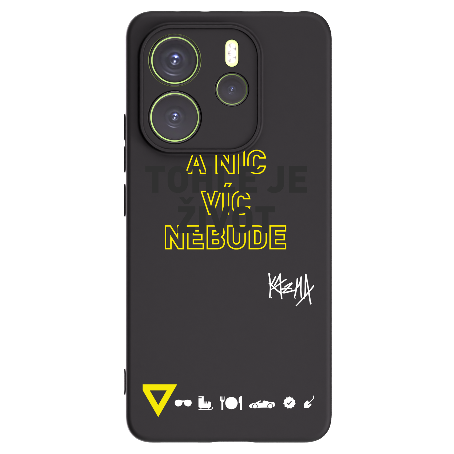 Picasee silikonový černý obal pro Xiaomi Redmi Note 14 4G - Kazma - TOHLE JE ŽIVOT A NIC VÍC NEBUDE
