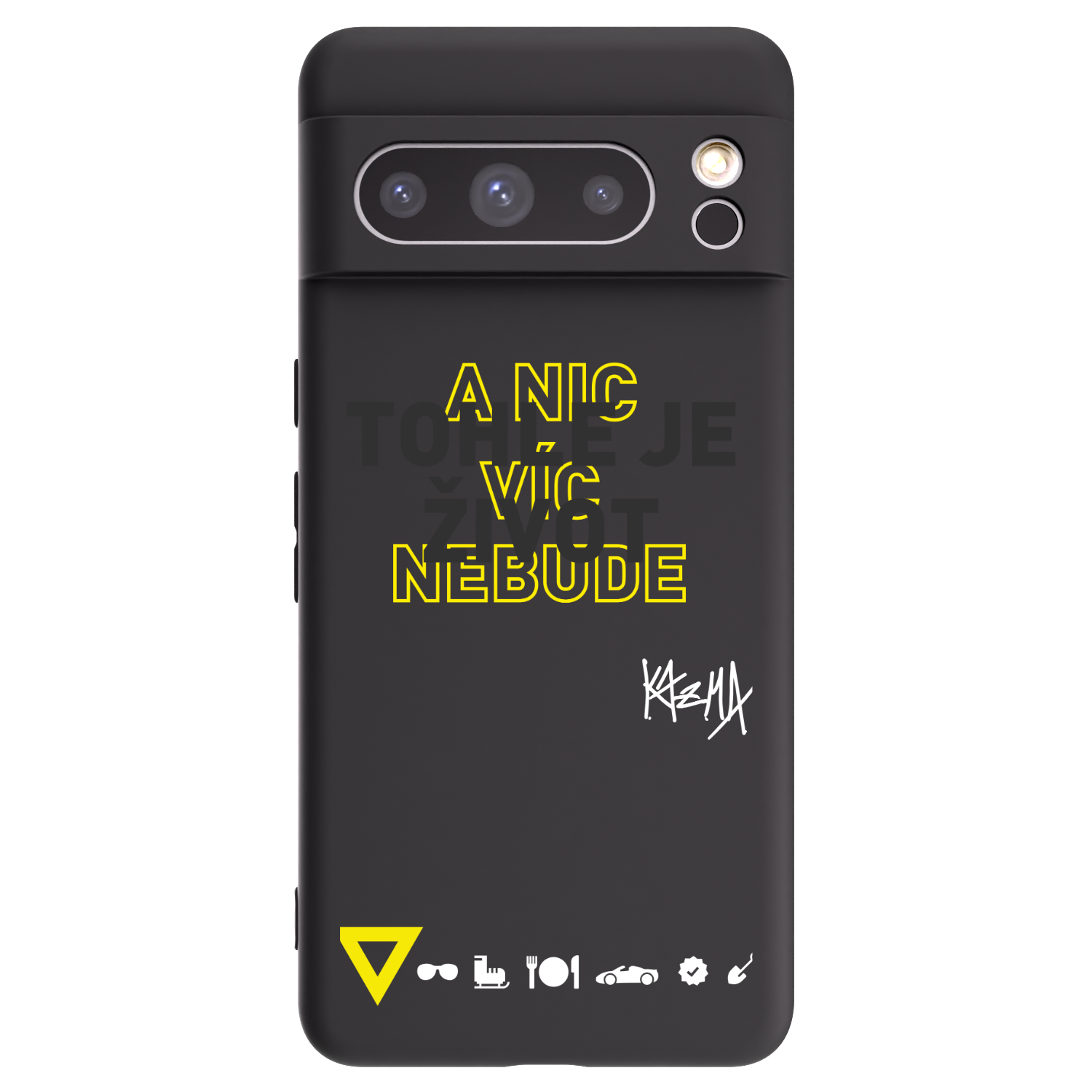 Picasee silikonový černý obal pro Google Pixel 8 Pro - Kazma - TOHLE JE ŽIVOT A NIC VÍC NEBUDE